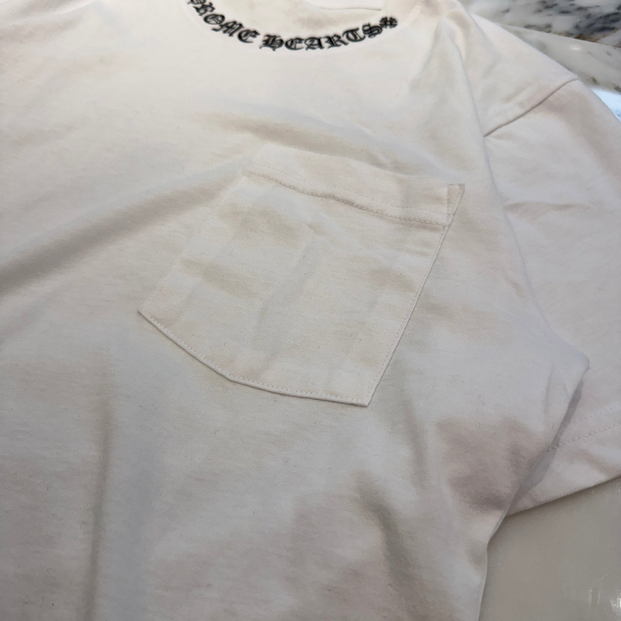 CHROME HEARTS Neck Logo Tee Size S クロムハーツ ネックロゴTシャツ サイズS