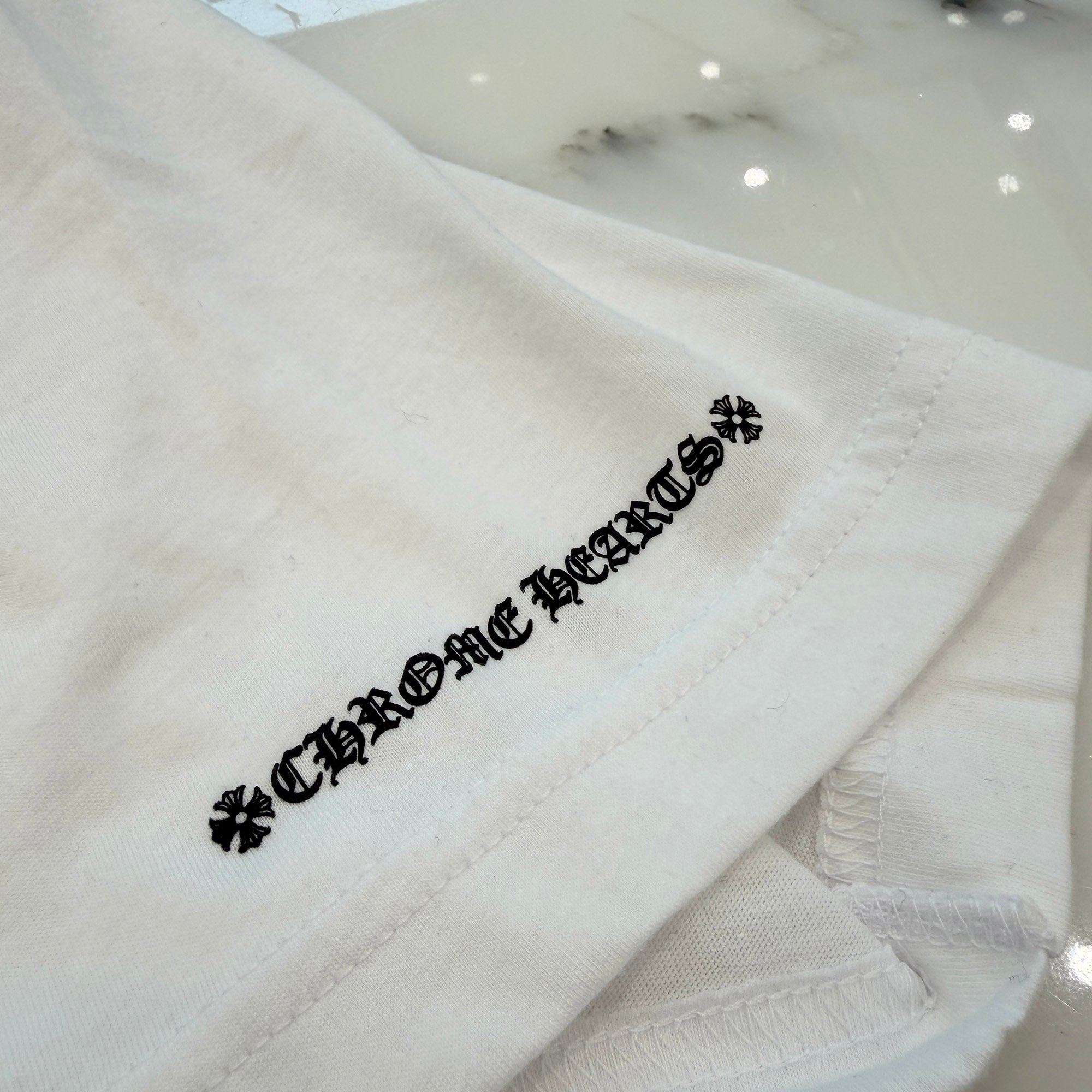 CHROME HEARTS Neck Logo Tee Size S クロムハーツ ネックロゴTシャツ サイズS