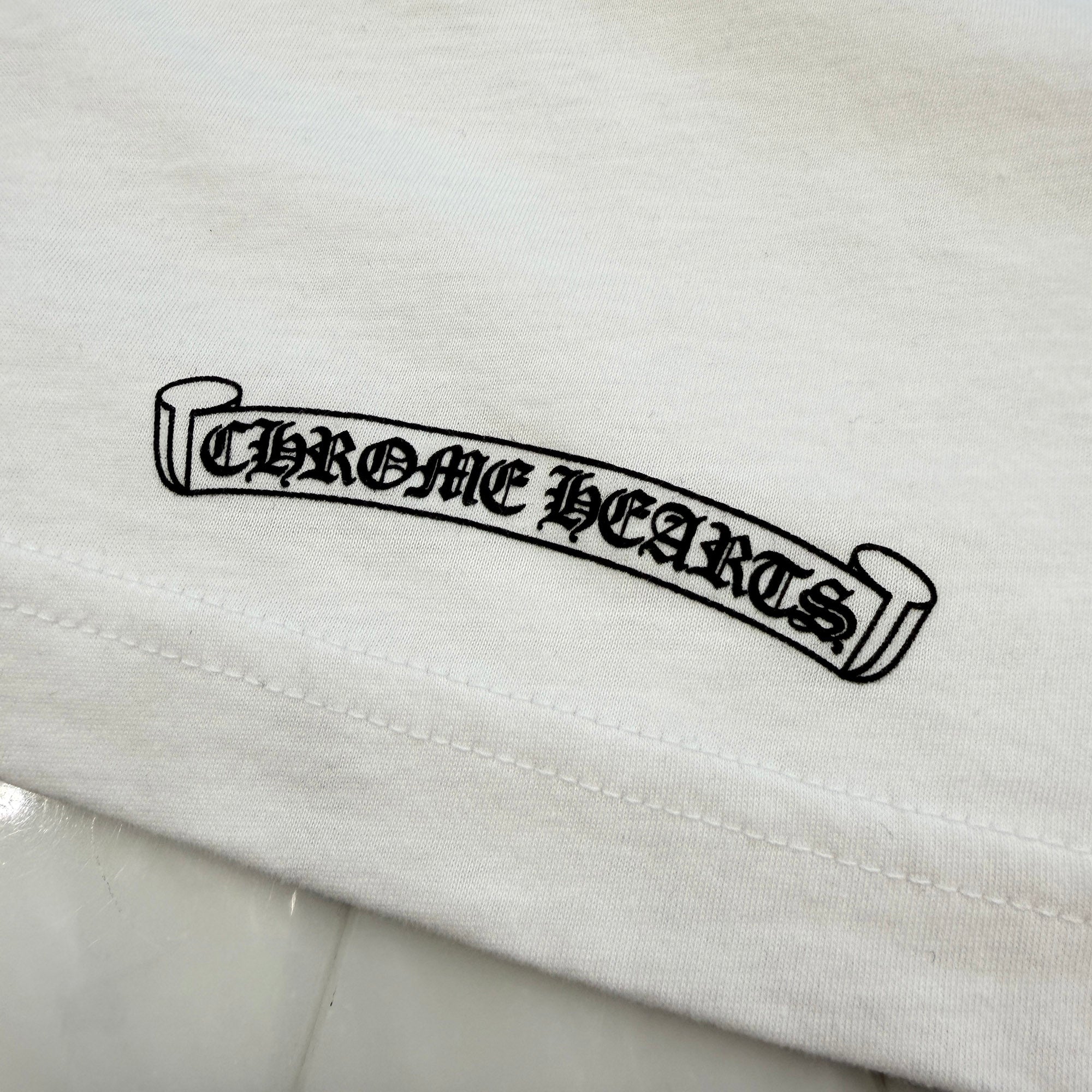 CHROME HEARTS Neck Logo Tee Size S クロムハーツ ネックロゴTシャツ サイズS