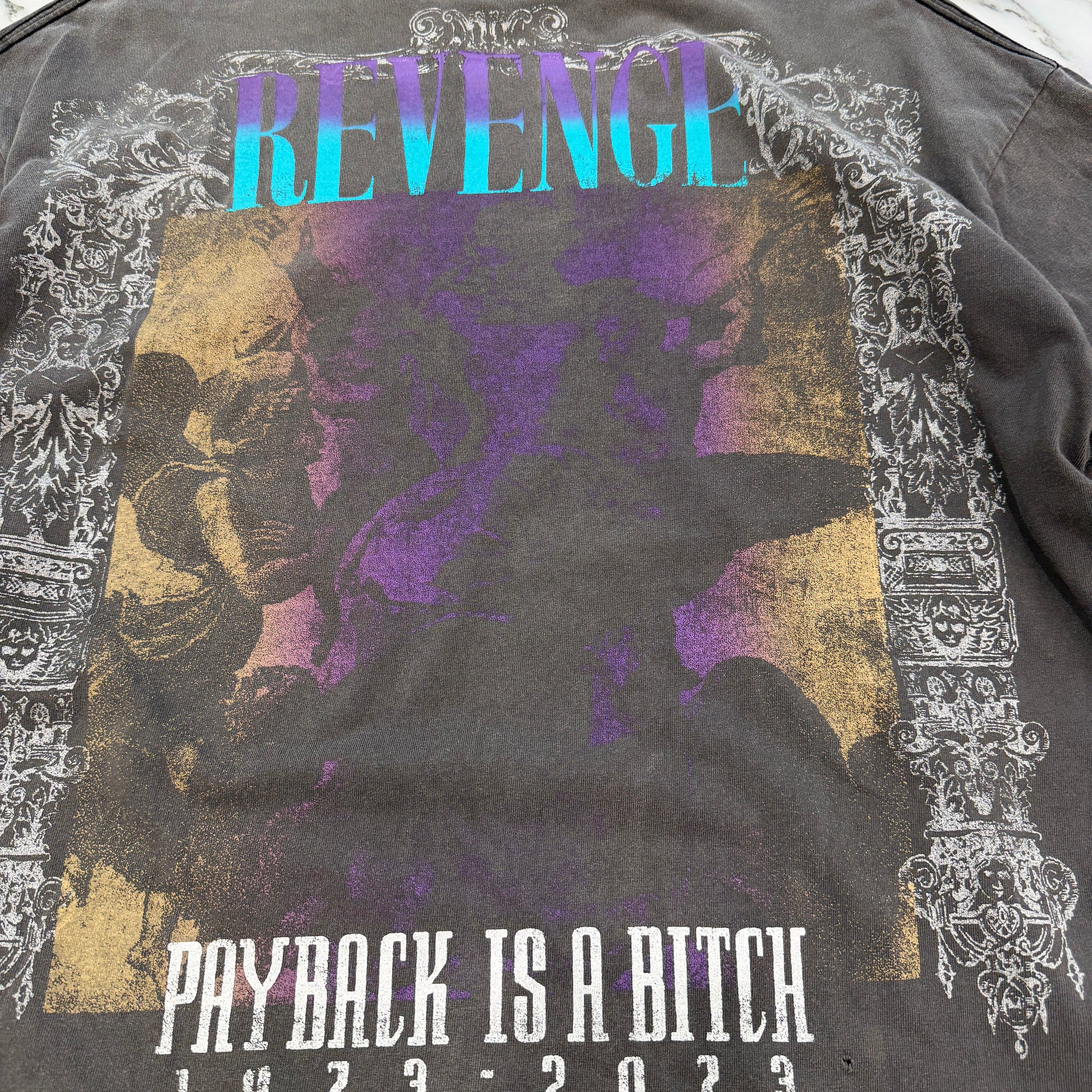 SAINT Mxxxxxx × BerBerJin 2023SS "REVENGE" S/S Tee SM-S23-0000-085 Size XXL セントマイケル×ベルベルジン "リベンジ" 半袖Tシャツ サイズXXL