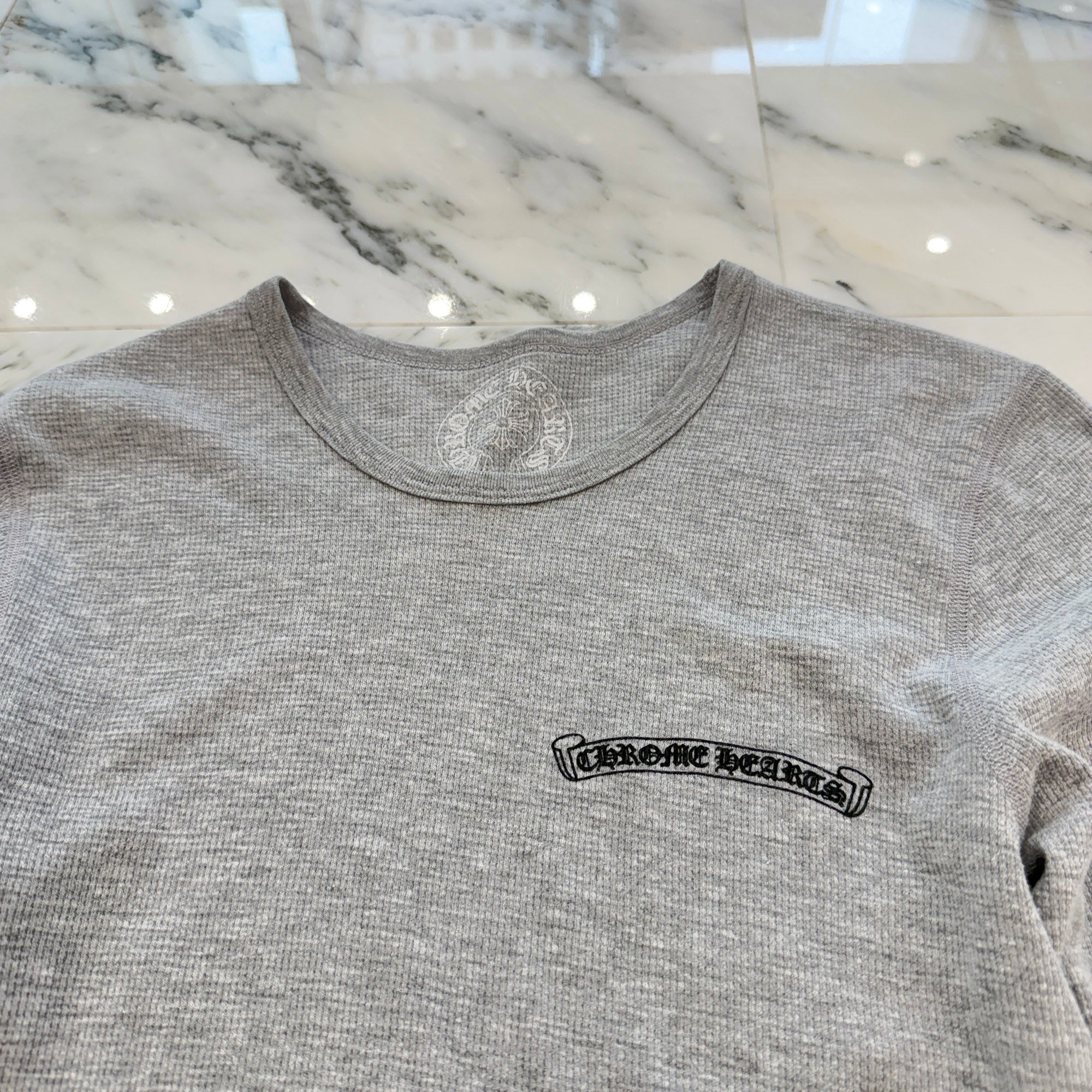 CHROME HEARTS 2025SS Scroll Label Arm Logo Print Thermal Long Sleeve Tee Size M クロムハーツ スクロールラベル アームロゴプリント サーマル ロングスリーブ Tシャツ サイズM