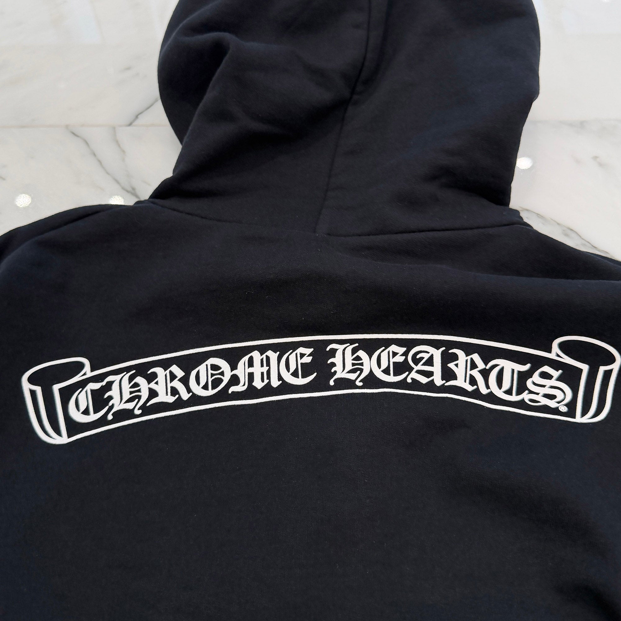 CHROME HEARTS Back Scroll Label Logo Pullover Hoodie Size L クロムハーツ バックスクロールラベルロゴ プルオーバーフーディー サイズL