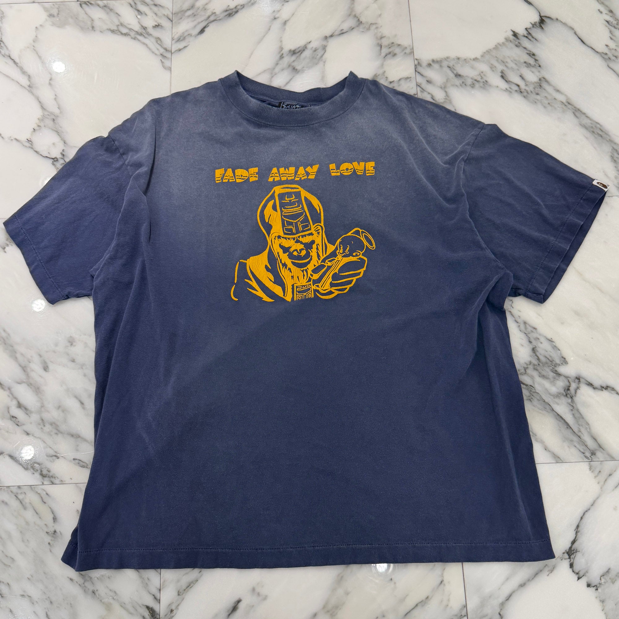 SAINT Mxxxxxx x A BATHING APE 2026SS "FADE AWAY LOVE" S/S Tee SM-MK8-0000-C50 Size XXL セントマイケル×ア・ベイシング・エイプ "フェイド アウェイ ラブ" 半袖Tシャツ サイズXXL