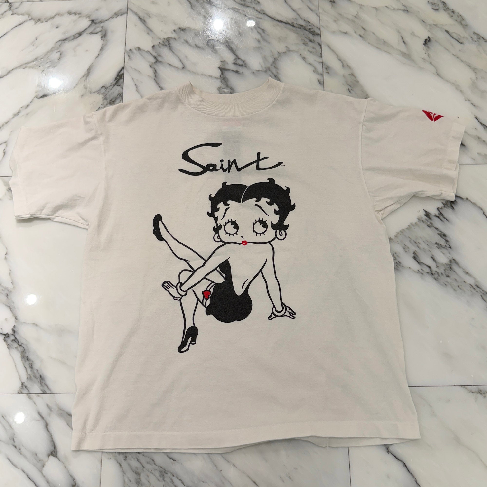 SAINT Mxxxxxx x Fleischer Studios 2025AW "Betty Boop" S/S Tee SM-HR1-0000-C40 Size S セントマイケル×フライシャー・スタジオ "ベティ・ブープ" 半袖Tシャツ サイズS