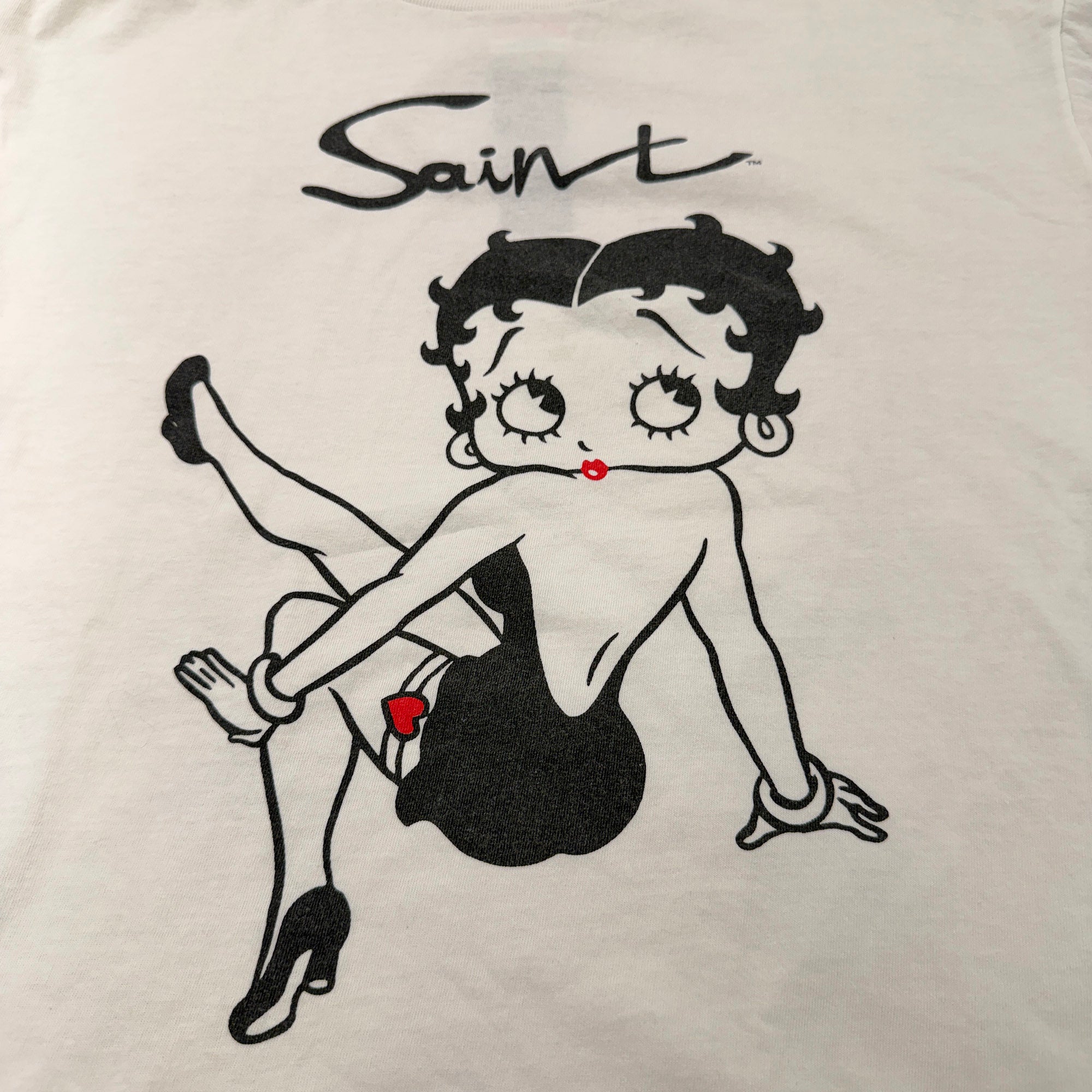 SAINT Mxxxxxx x Fleischer Studios 2025AW "Betty Boop" S/S Tee SM-HR1-0000-C40 Size S セントマイケル×フライシャー・スタジオ "ベティ・ブープ" 半袖Tシャツ サイズS