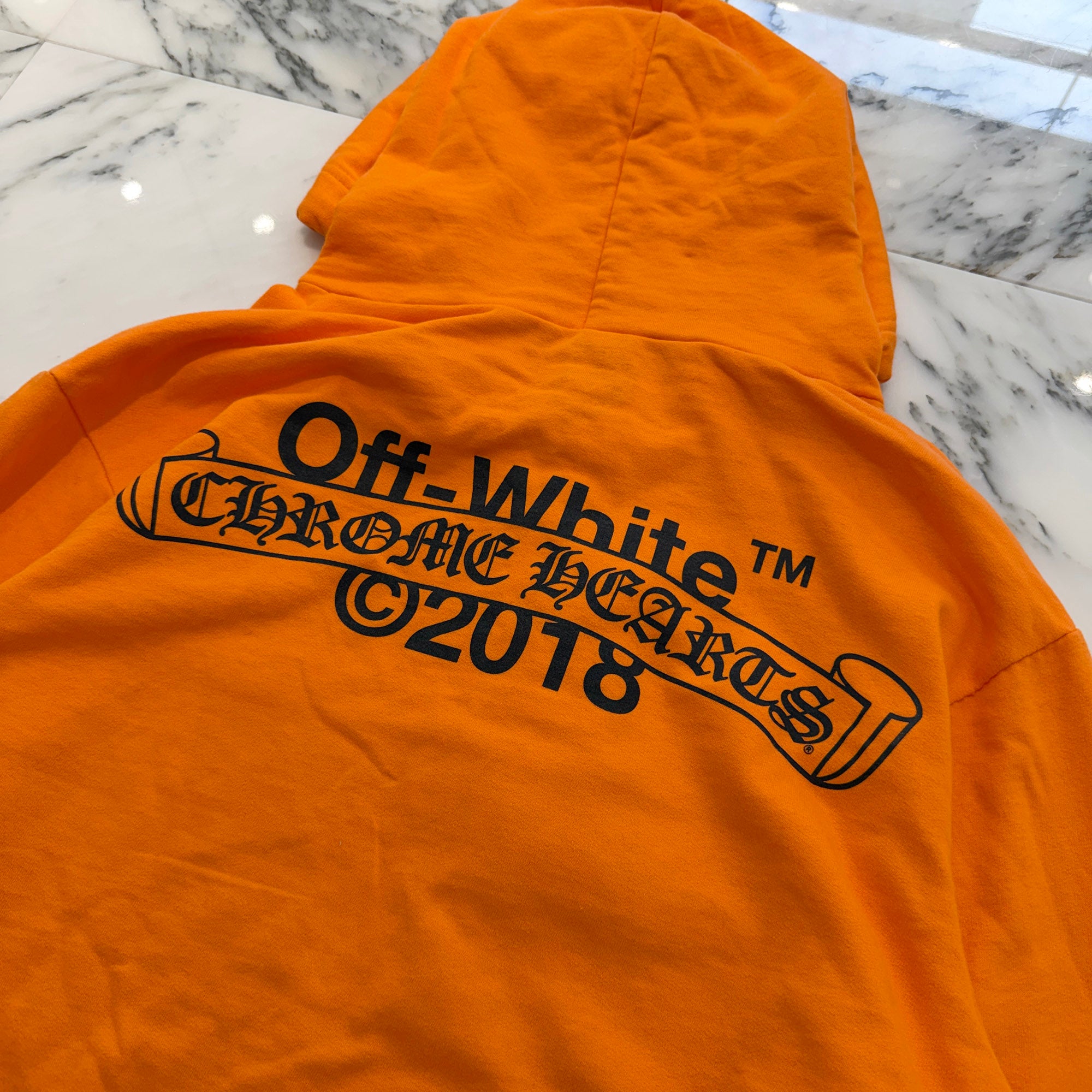 CHROME HEARTS × OFF-WHITE 2018SS HD PLVR V Size XXL クロムハーツ×オフホワイト プルオーバーフーディ サイズXXL