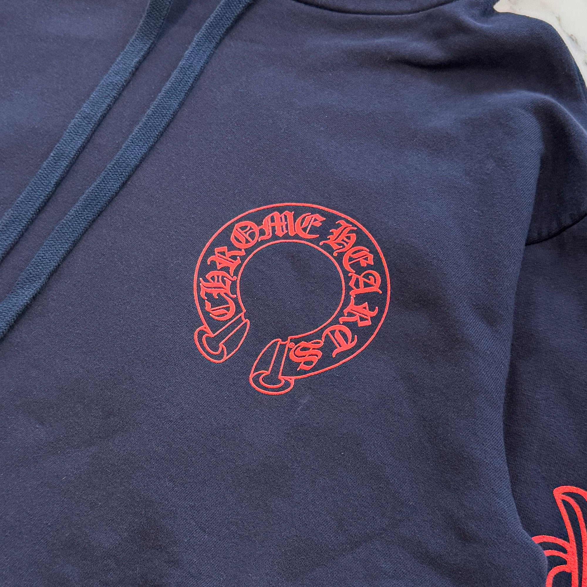 CHROME HEARTS 2025SS Floral Cross Horseshoe Pullover Hoodie Size M クロムハーツ フローラルクロス ホースシュー プルオーバーフーディーサイズM