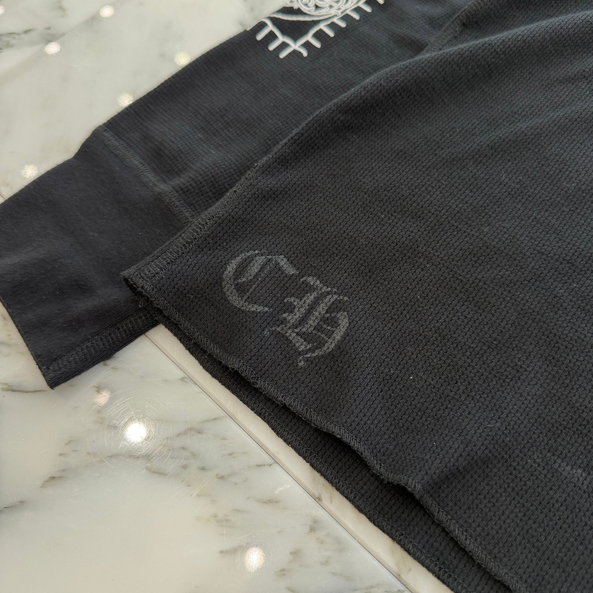 CHROME HEARTS × DEADLY DOLL Horseshoe Thermel Long Sleeve Tee Size L クロムハーツ × デッドリードール ホースシュー サーマル ロングスリーブTシャツ サイズL