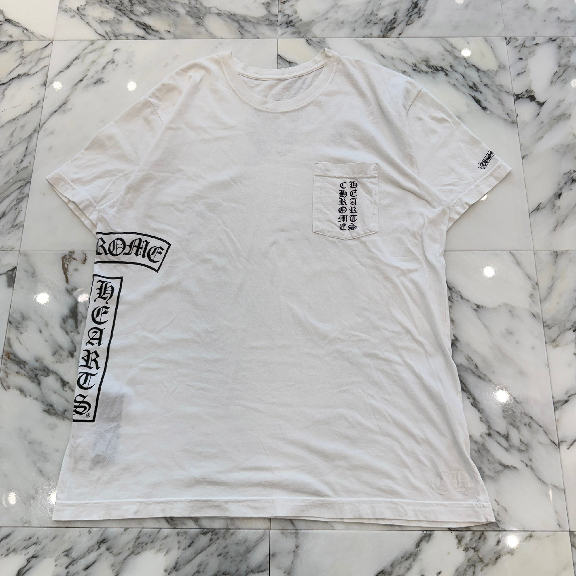 CHROME HEARTS Horseshoe Side Vertical Logo Tee Size XL クロムハーツ ホースシュー サイド ヴァーティカルロゴ Tシャツ サイズXL
