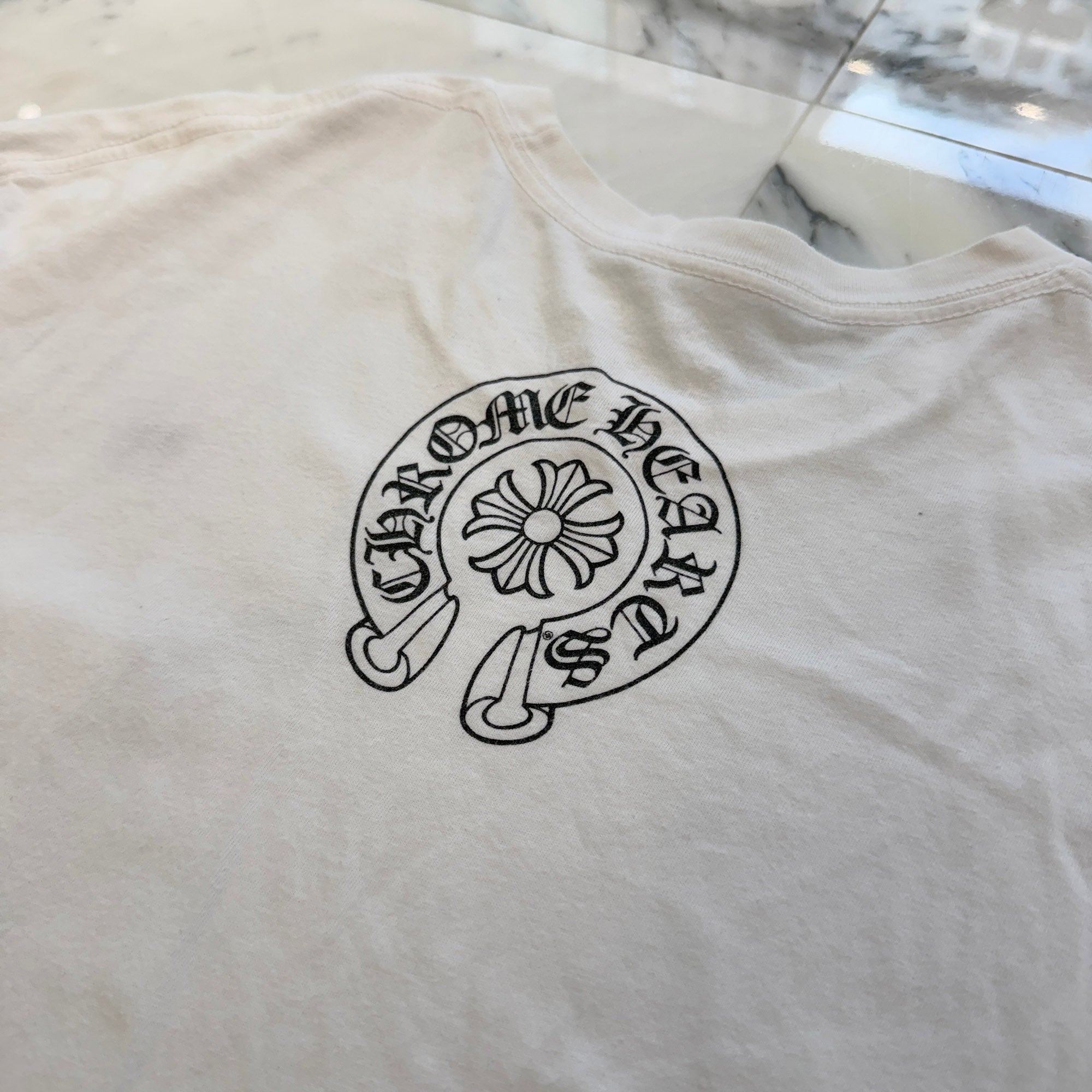 CHROME HEARTS Horseshoe Side Vertical Logo Tee Size XL クロムハーツ ホースシュー サイド ヴァーティカルロゴ Tシャツ サイズXL
