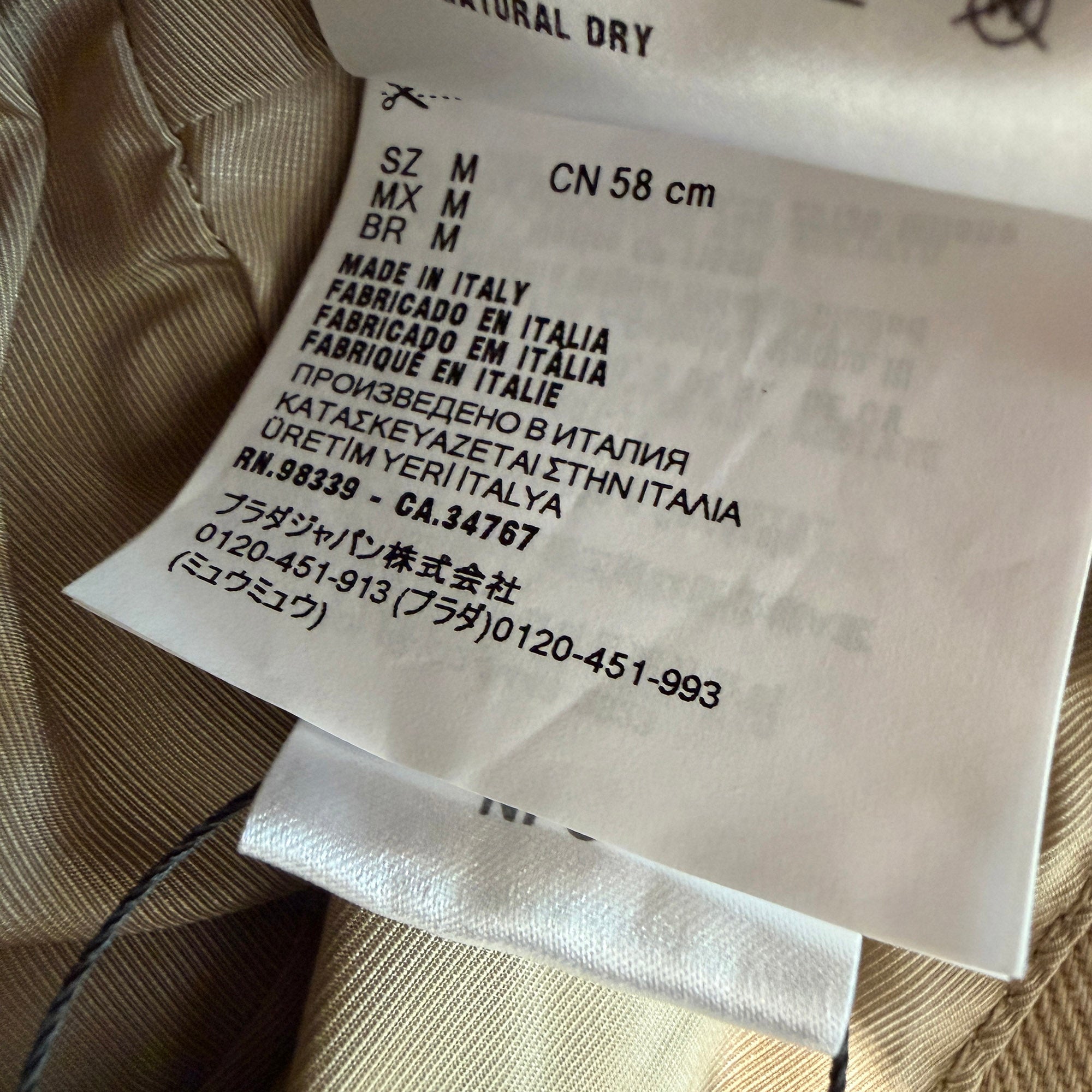MIU MIU 2024SS Bucket Drill Hat 5HC341 2DXI Size M ミュウミュウ バケット ドリルハット サイズM