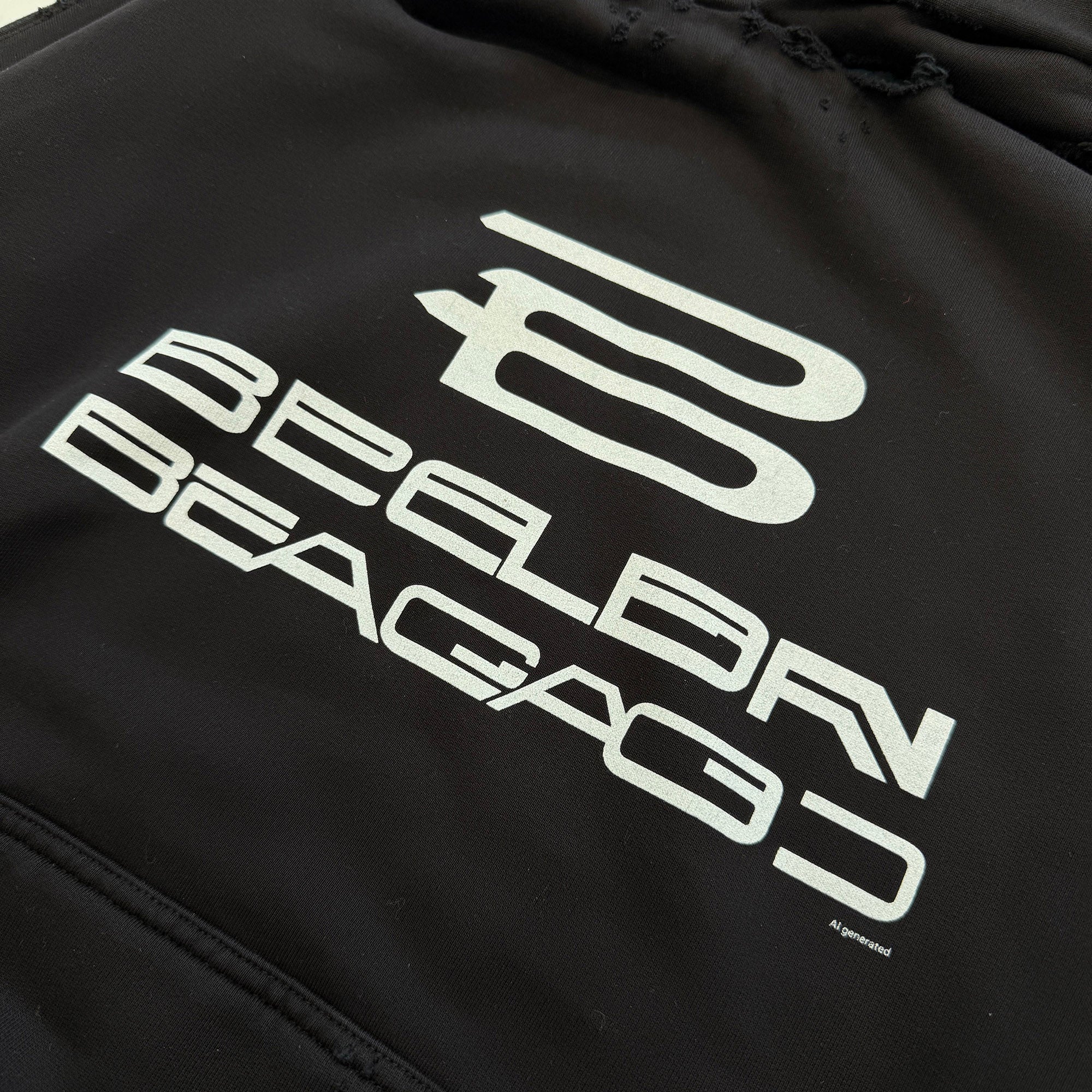 BALENCIAGA 2024SS AI GENERATED Medium Fit Pullover Hoodie 767877 TQVF9 Size XL バレンシアガ AI ジェネレイト ミディアムフィット プルオーバーフーディ サイズXL