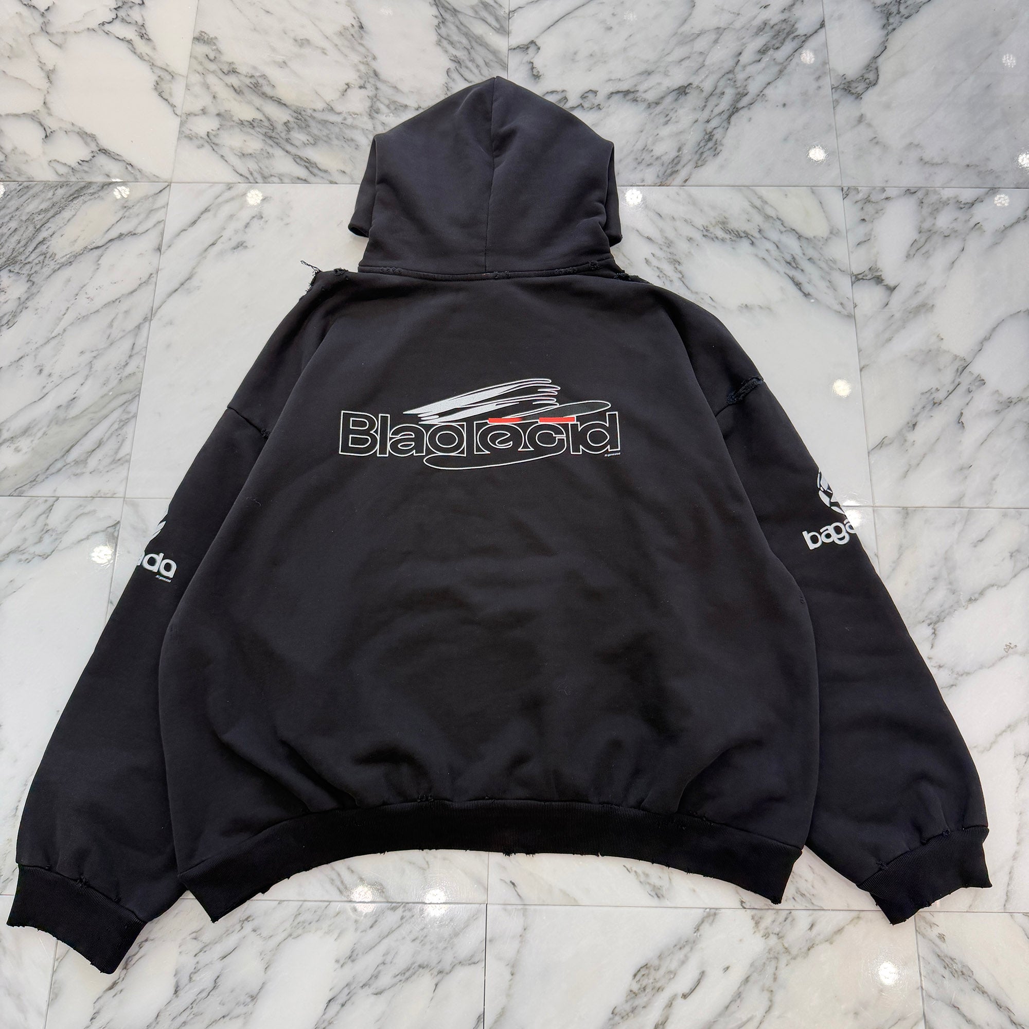 BALENCIAGA 2024SS AI GENERATED Medium Fit Pullover Hoodie 767877 TQVF9 Size XL バレンシアガ AI ジェネレイト ミディアムフィット プルオーバーフーディ サイズXL