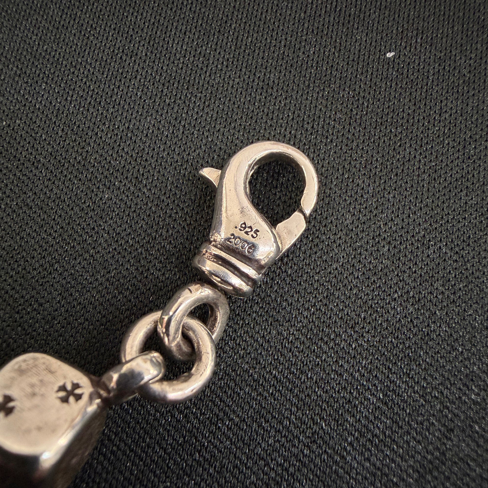 CHROME HEARTS DICE Cross Ball Silver Bracelet Size 9 LINK クロムハーツ ダイス クロスボール シルバー ブレスレット サイズ9リンク