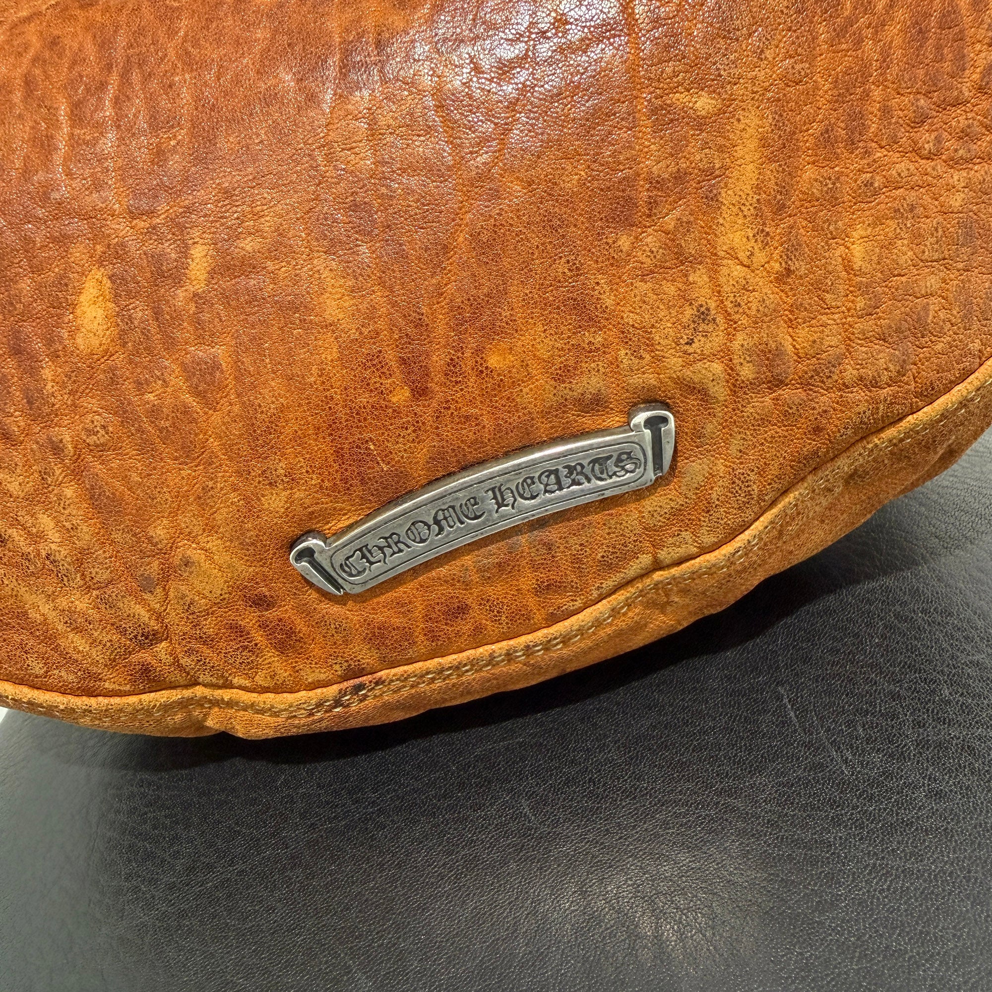 CHROME HEARTS Scroll Label Leather Hobo Bag クロムハーツ スクロールラベル レザーホーボーバッグ