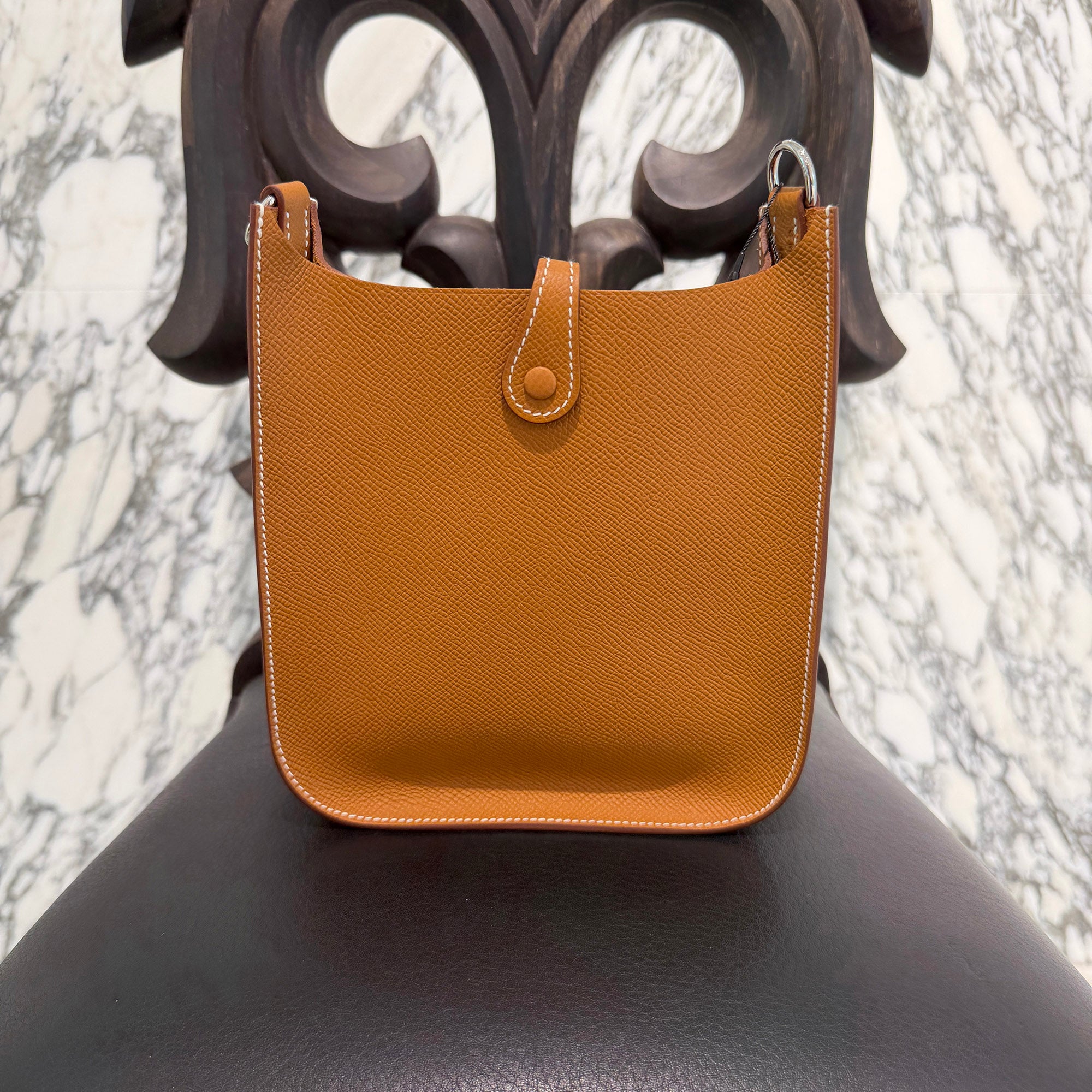 HERMES Evelyn Amazon TPM "Gold" G刻印 エルメス エブリン アマゾン TPM "ゴールド" レザーショルダーバッグ G刻印