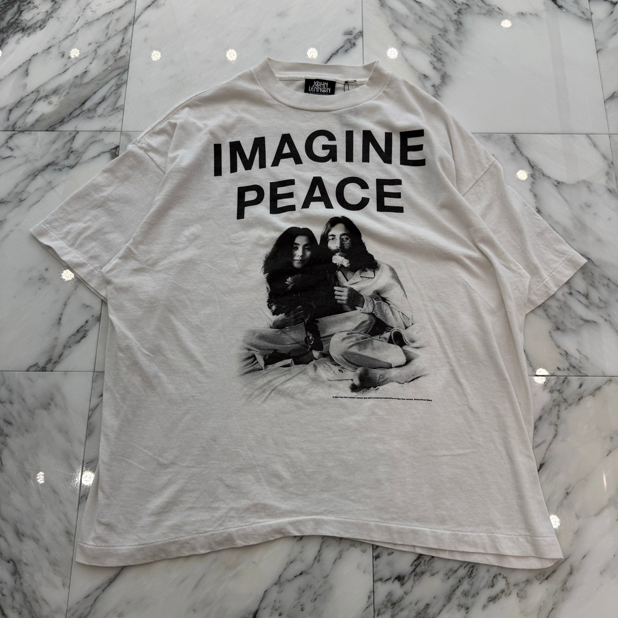 SAINT Mxxxxxx × JOHN LENNON 2026SS "IMAGINE PEACE" S/S Tee SM-MK8-0000-C27 Size XXL セントマイケル×ジョンレノン "イマジン・ピース" 半袖Tシャツ サイズXXL