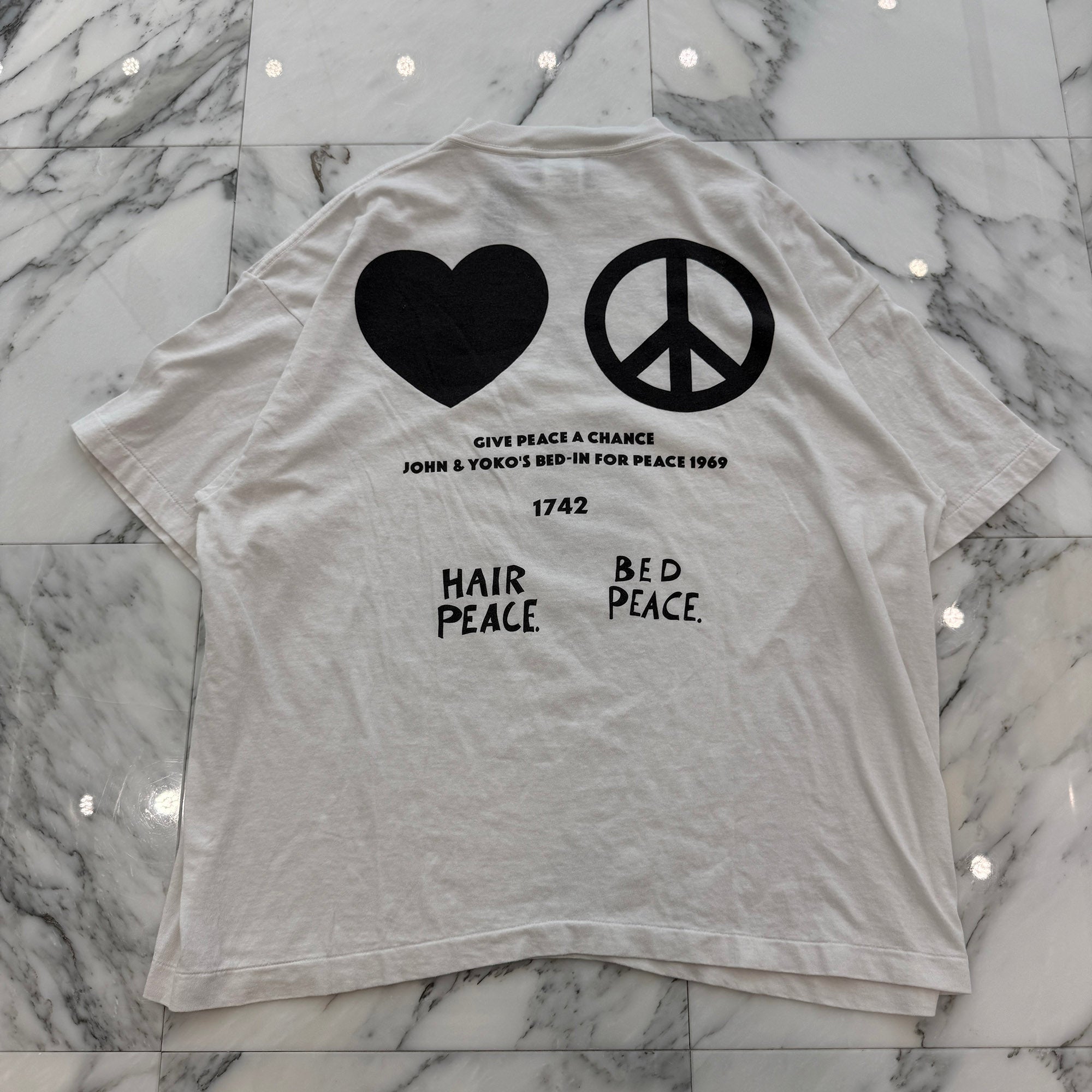 SAINT Mxxxxxx × JOHN LENNON 2026SS "IMAGINE PEACE" S/S Tee SM-MK8-0000-C27 Size XXL セントマイケル×ジョンレノン "イマジン・ピース" 半袖Tシャツ サイズXXL