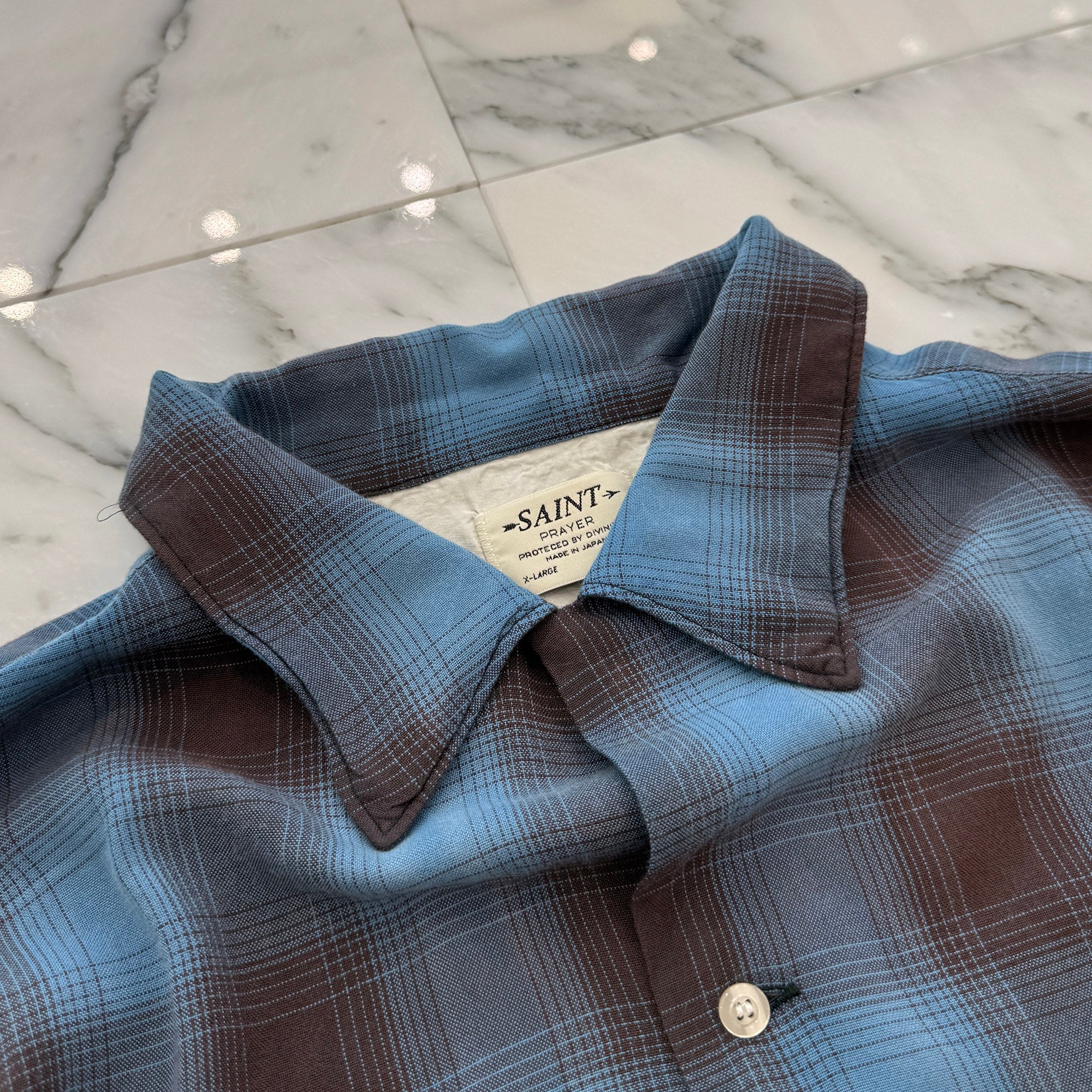 SAINT Mxxxxxx 2026SS Rayon Check Shirt SM-MK3-0000-044 Size XL セントマイケル レーヨンチェックシャツ サイズXL