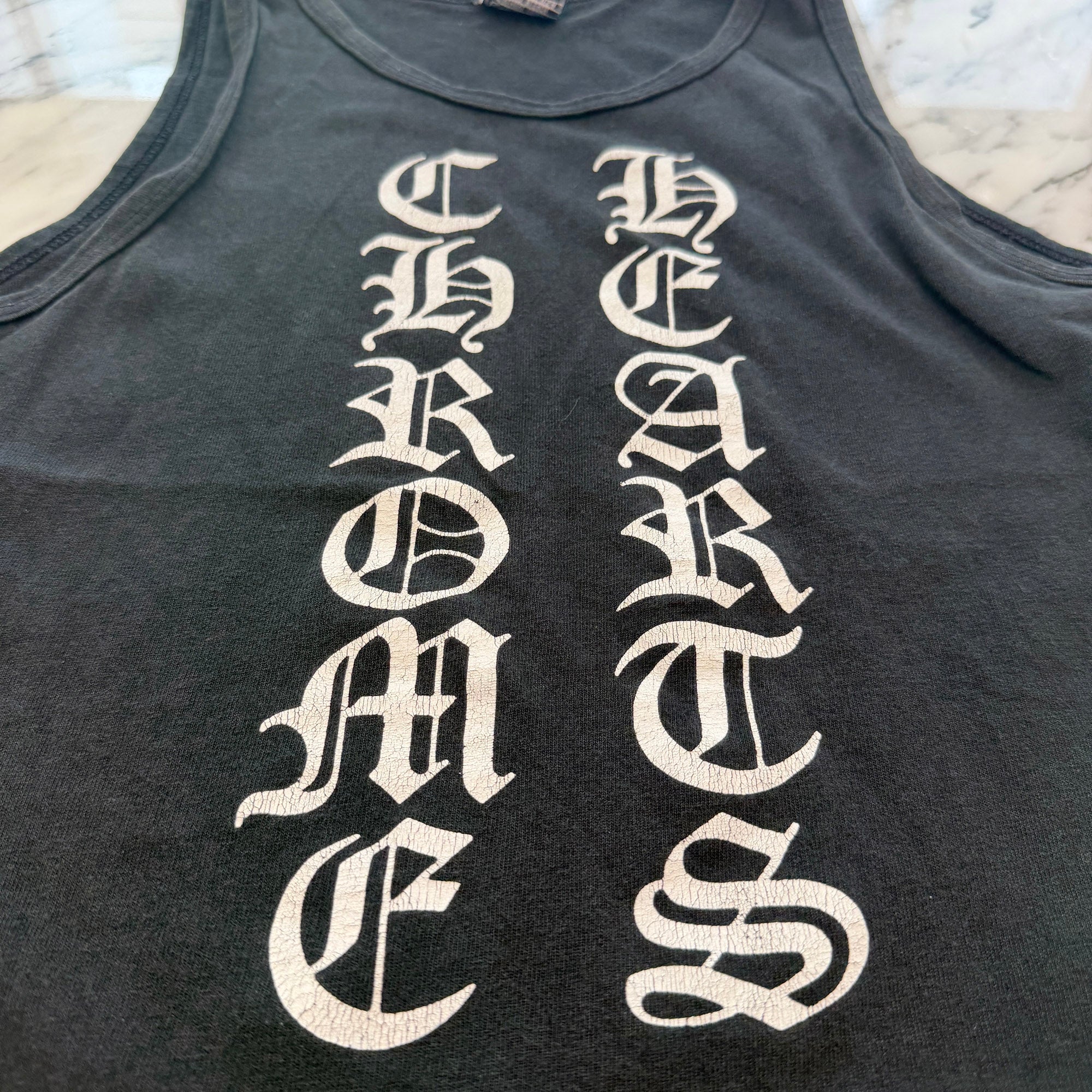 CHROME HEARTS Script Logo Print Tank Top Size S クロムハーツ スクリプトロゴ プリントタンクトップ サイズS