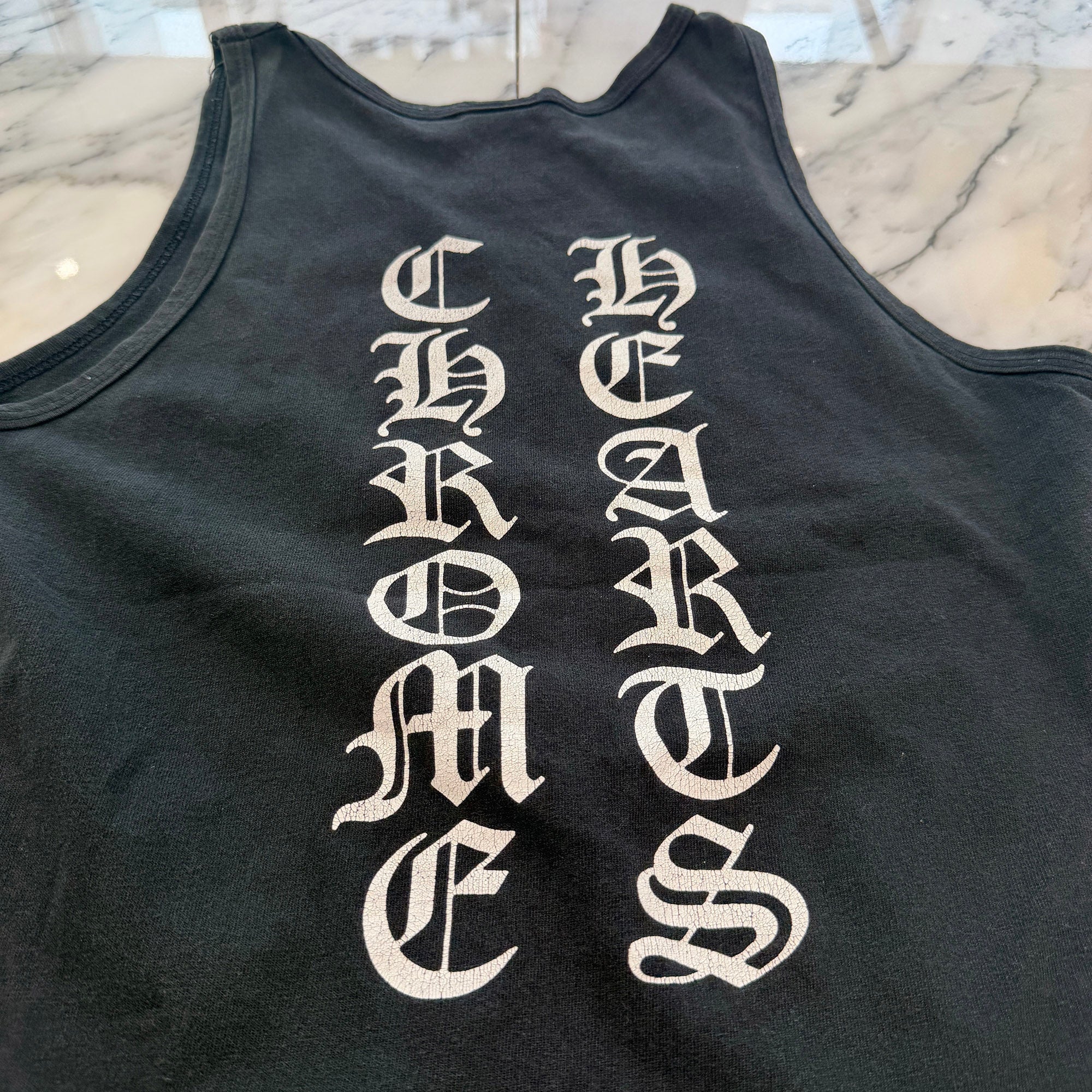 CHROME HEARTS Script Logo Print Tank Top Size S クロムハーツ スクリプトロゴ プリントタンクトップ サイズS