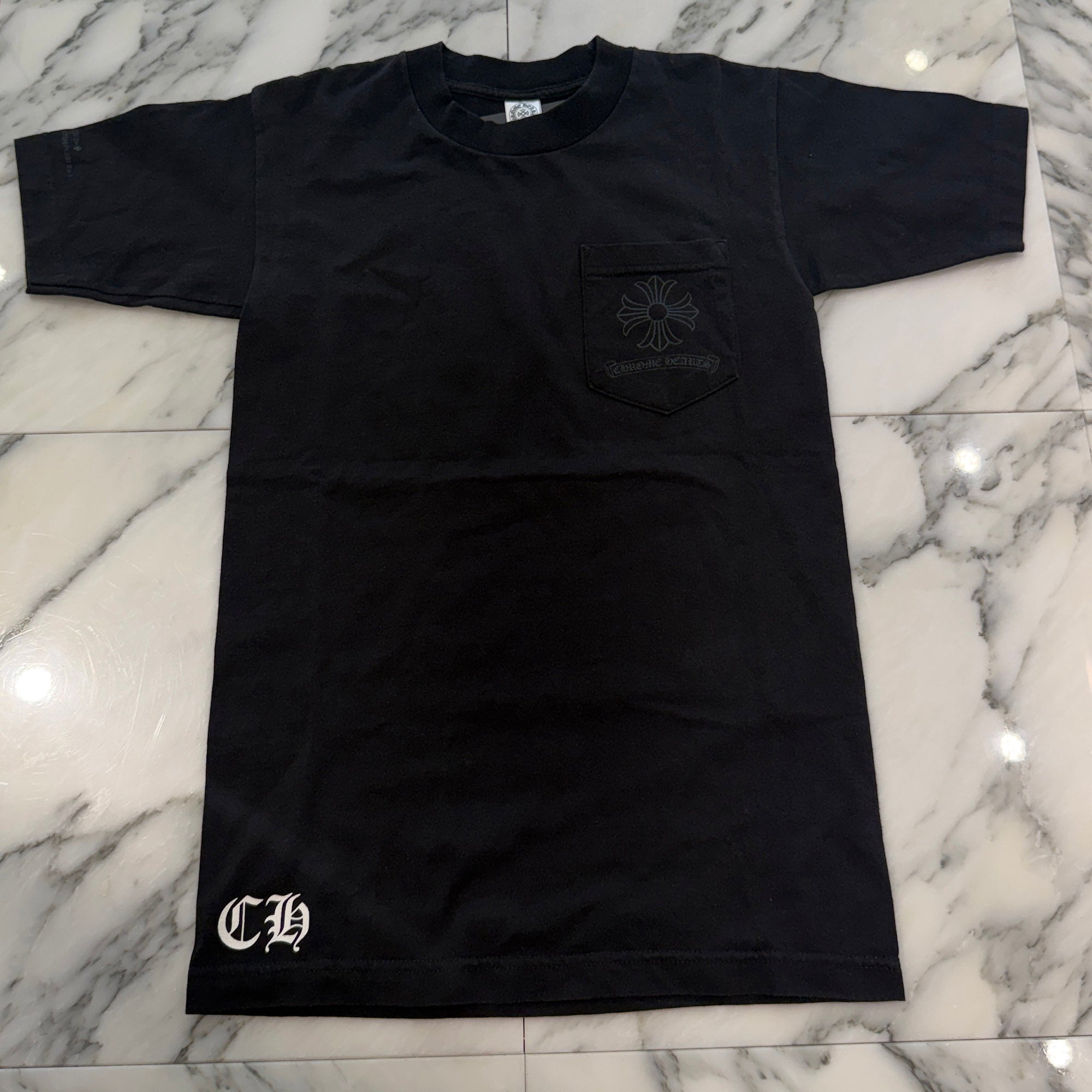 CHROME HEARTS Scroll Logo Label Circle CH Plus Tee Size S クロムハーツ スクロールロゴラベル サークル CHプラス Tシャツ サイズS