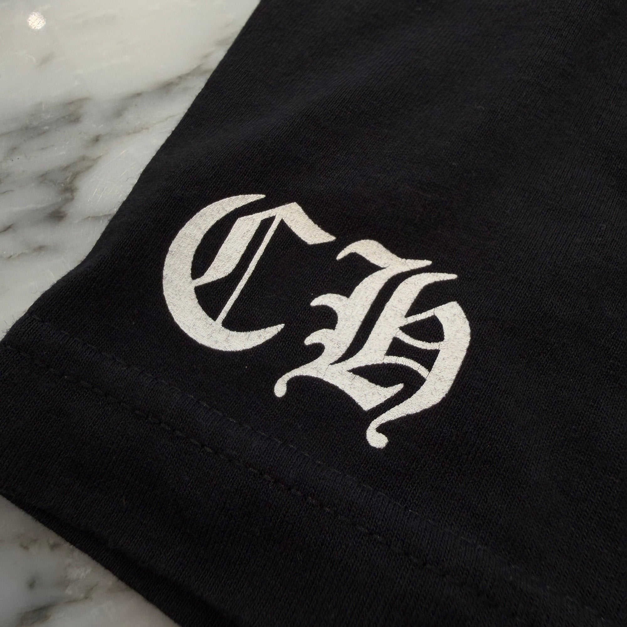 CHROME HEARTS Scroll Logo Label Circle CH Plus Tee Size S クロムハーツ スクロールロゴラベル サークル CHプラス Tシャツ サイズS