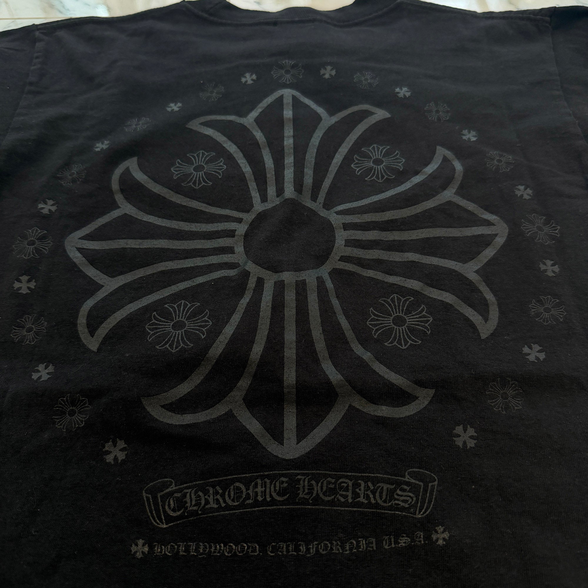 CHROME HEARTS Scroll Logo Label Circle CH Plus Tee Size S クロムハーツ スクロールロゴラベル サークル CHプラス Tシャツ サイズS