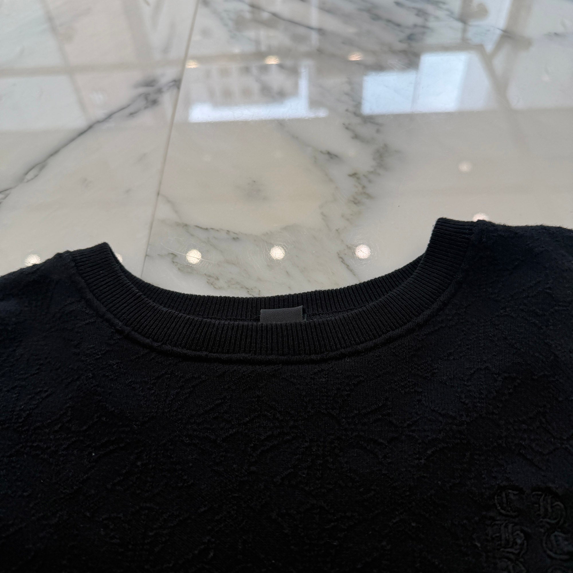 CHROME HEARTS Y NOT Vertical Logo Cropped Sweat Shirt Size S クロムハーツ ワイノット ヴァーティカルロゴ クロップド スウェットシャツ Tシャツ サイズS
