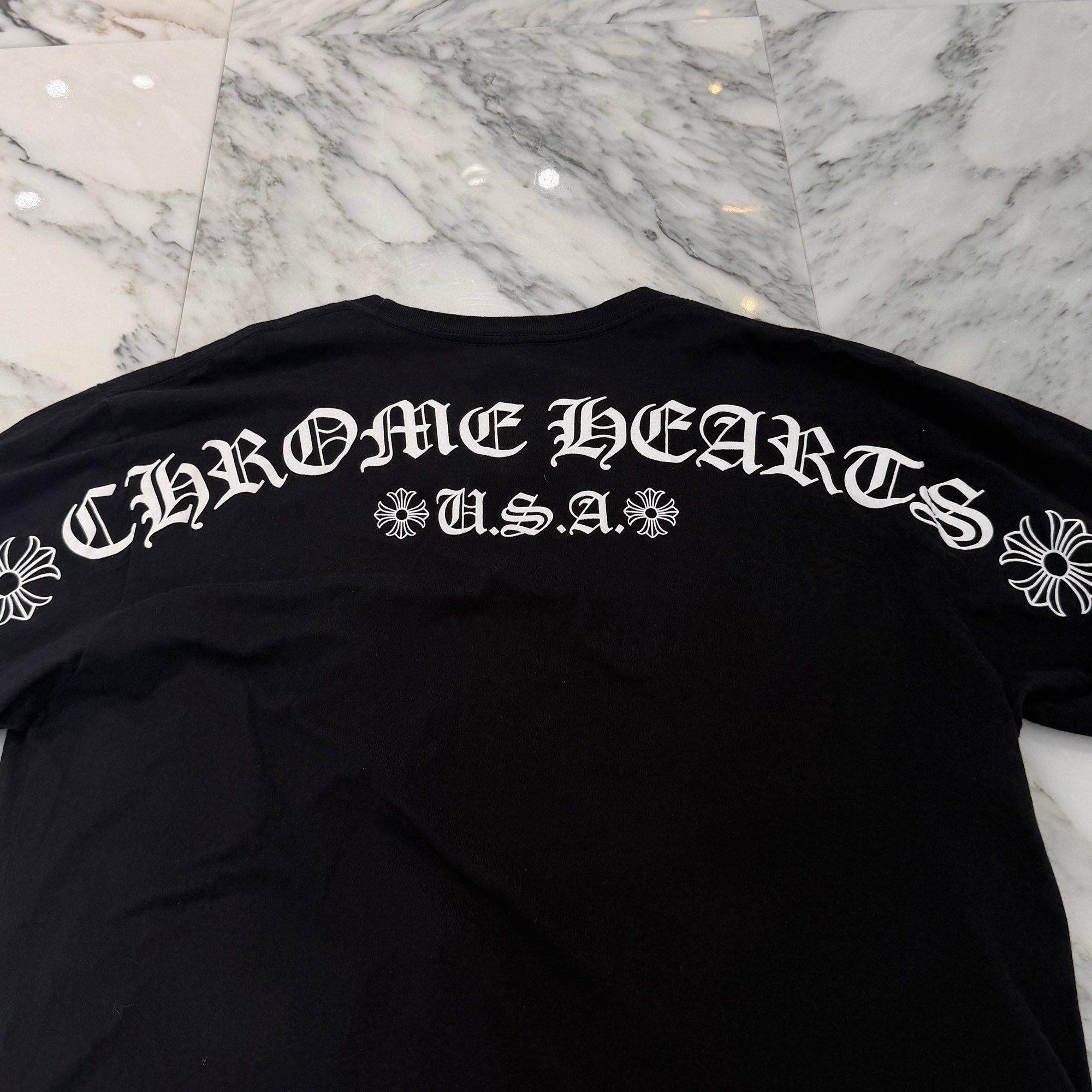 CHROME HEARTS Back Arch USA Logo Tee Size L クロムハーツ バックアーチ USA ロゴ Tシャツ サイズL