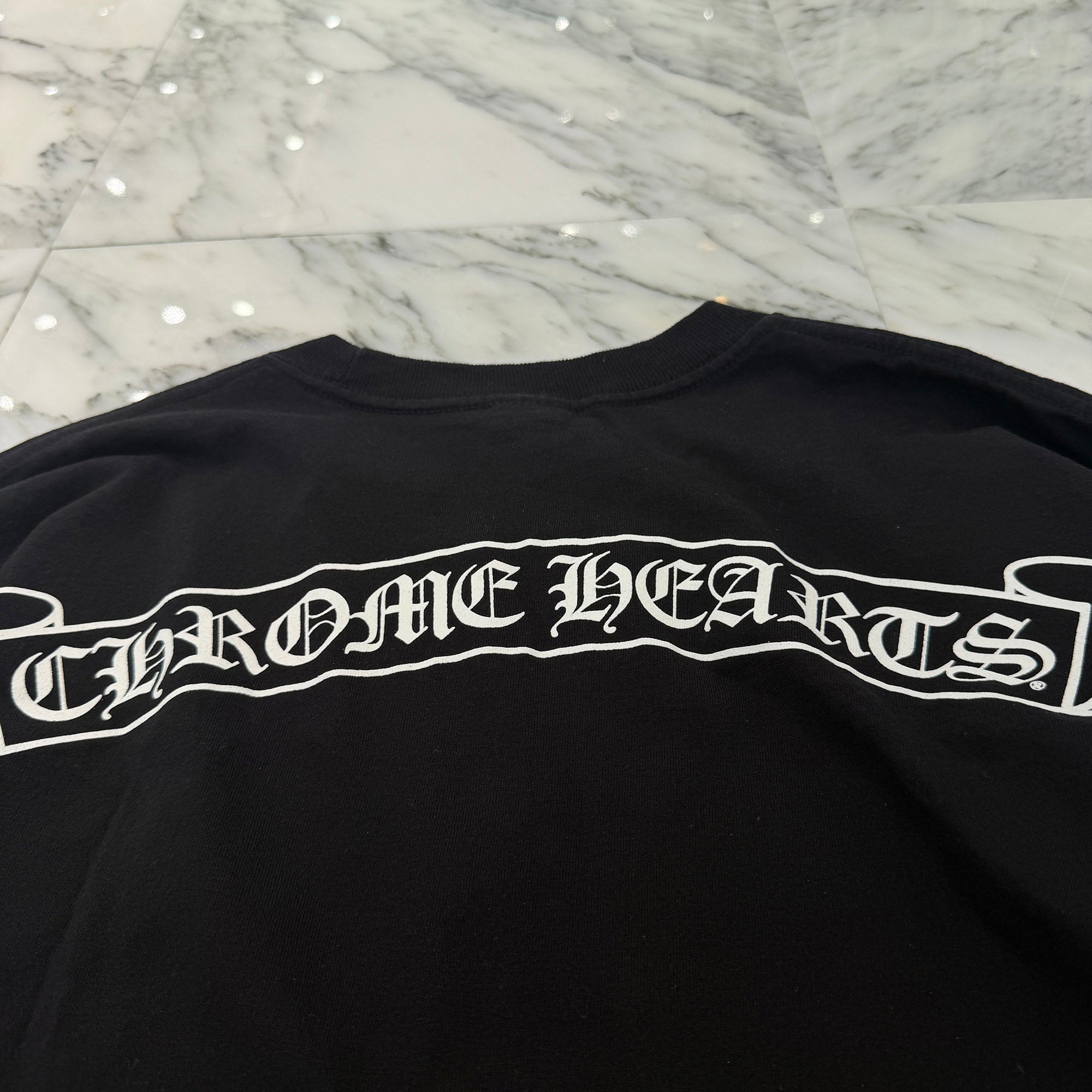 CHROME HEARTS Sleeve CH Plus Print Star Long Sleeve Tee Size L クロムハーツ スリーブ CHプラス プリント スターロングスリーブ Tシャツ サイズL