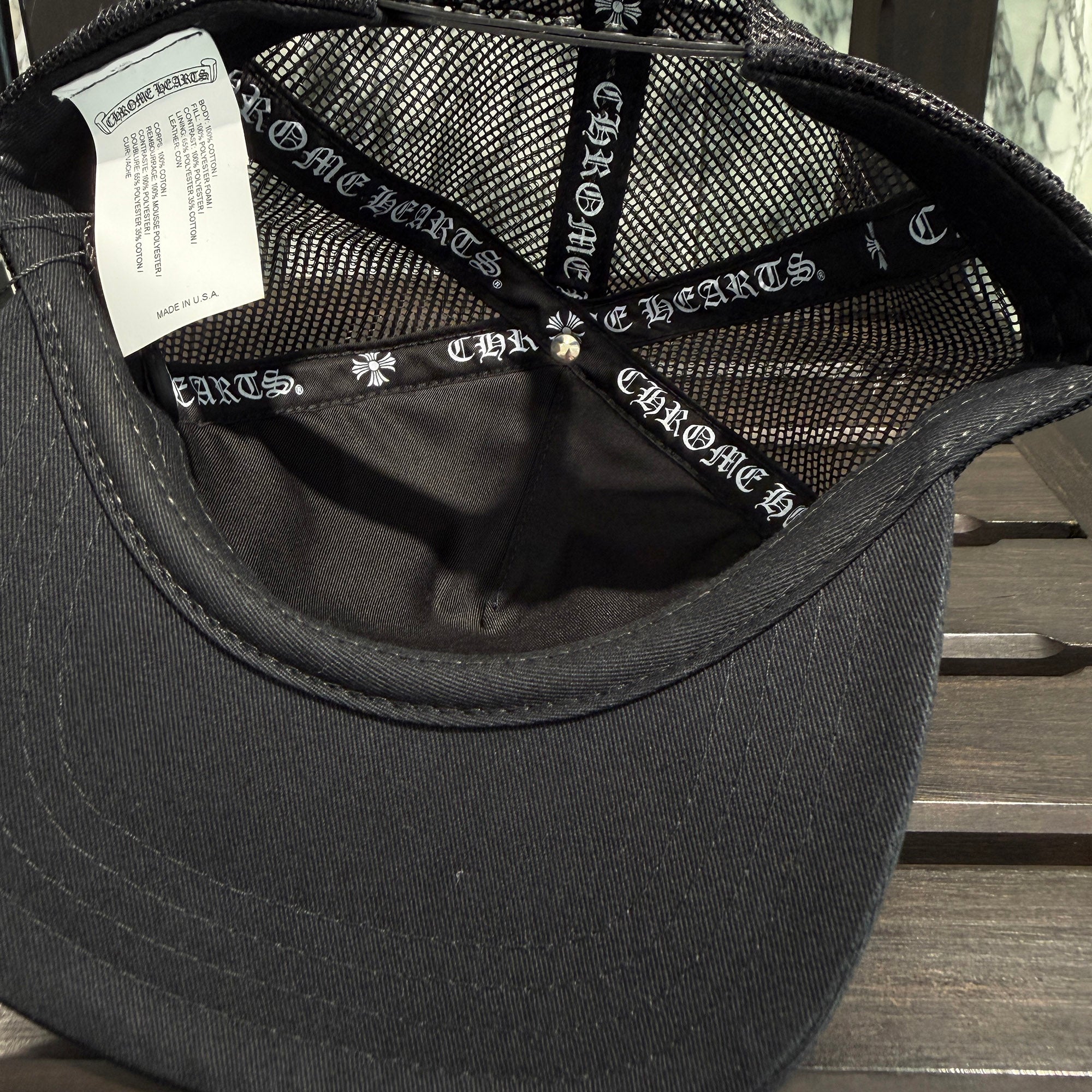 CHROME HEARTS Camo Triple Cross Leather Patch Trucker Cap ONE SIZE (51-61) クロムハーツ カモ トリプルクロス レザーパッチ トラッカーキャップ サイズONE SIZE (51-61)