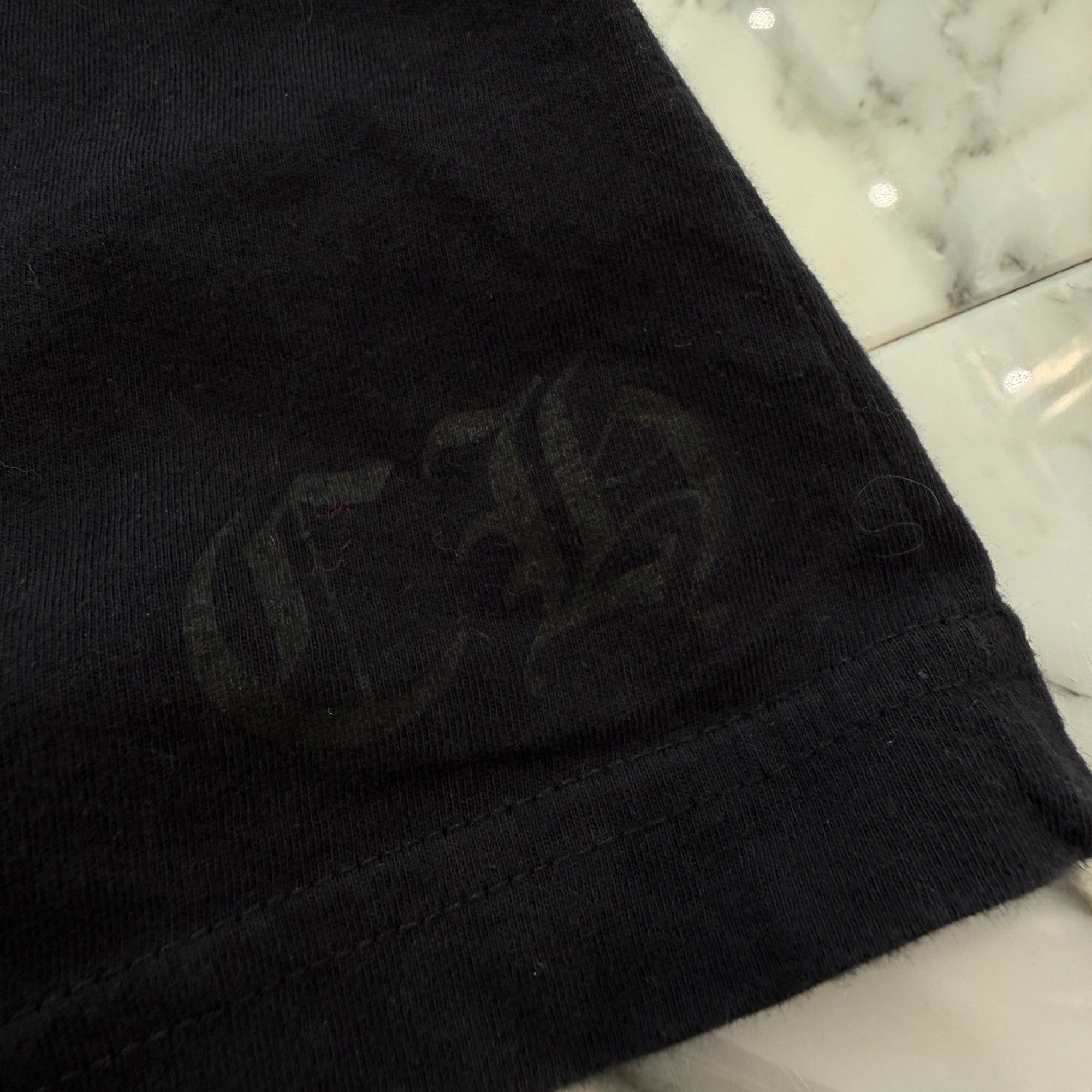 CHROME HEARTS Vertical T Bar Logo Back Horseshoe Print Tee Size L クロムハーツ バーティカル Tバーロゴ バックホースシュー Tシャツ サイズL