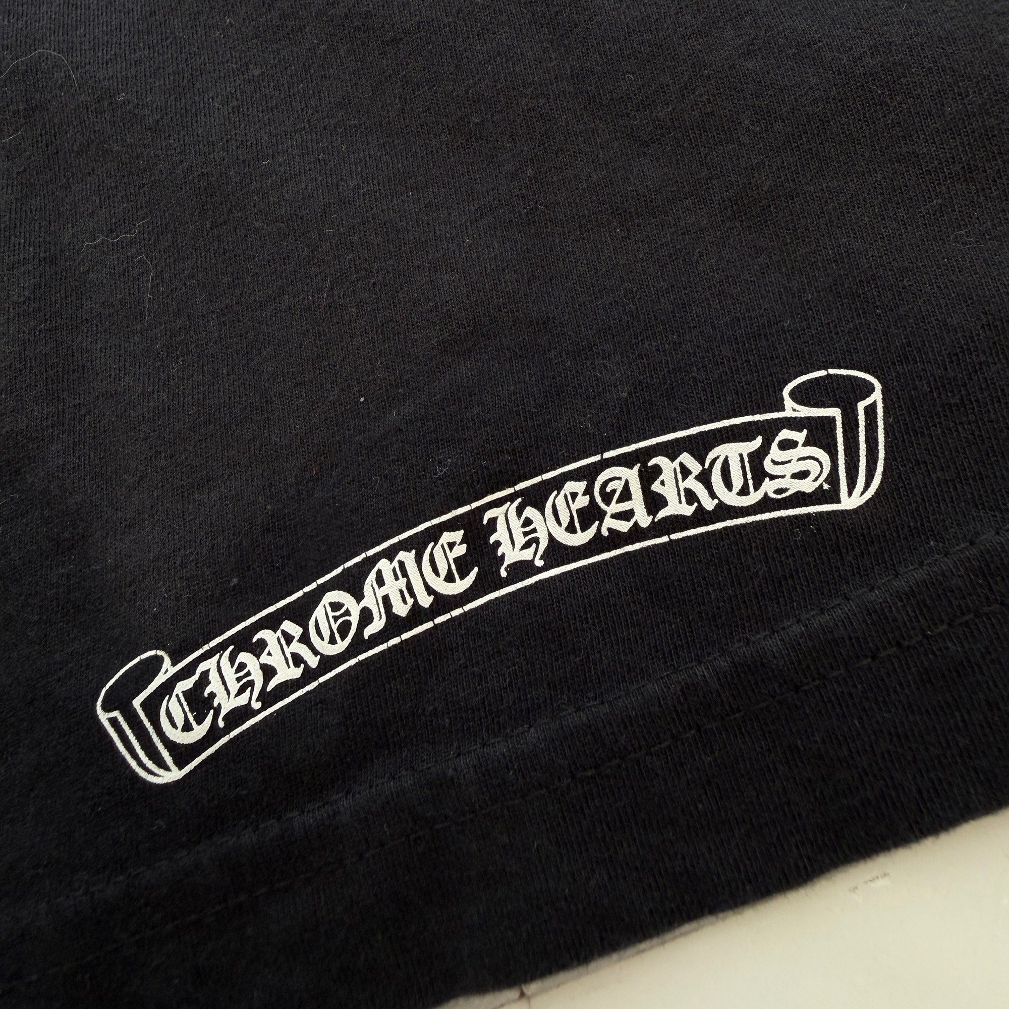CHROME HEARTS Vertical T Bar Logo Back Horseshoe Print Tee Size L クロムハーツ バーティカル Tバーロゴ バックホースシュー Tシャツ サイズL