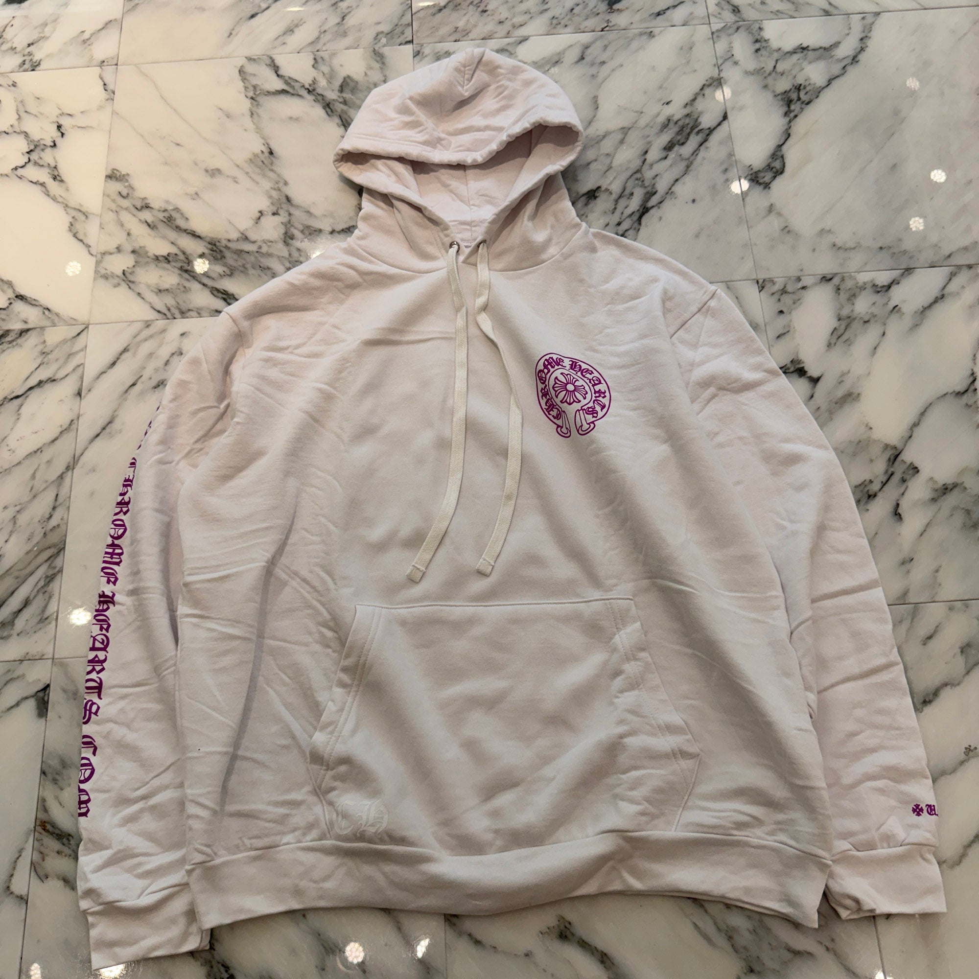 CHROME HEARTS 2024SS Online Limited Purple Glitter Hoodie Size XL クロムハーツ オンライン限定 パープルグリッターフーディー サイズXL
