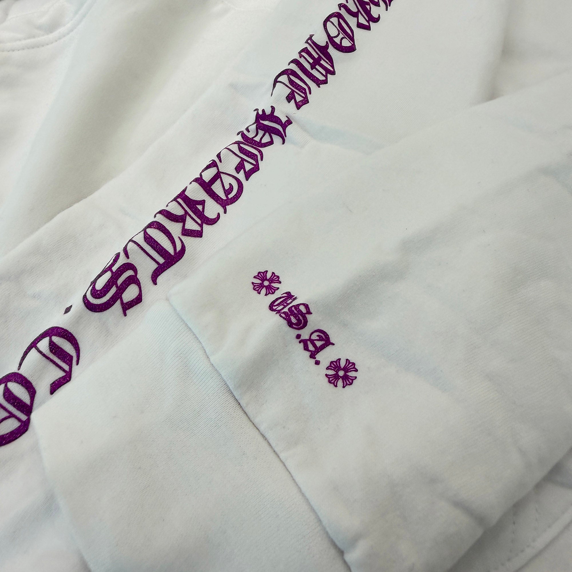 CHROME HEARTS 2024SS Online Limited Purple Glitter Hoodie Size XL クロムハーツ オンライン限定 パープルグリッターフーディー サイズXL