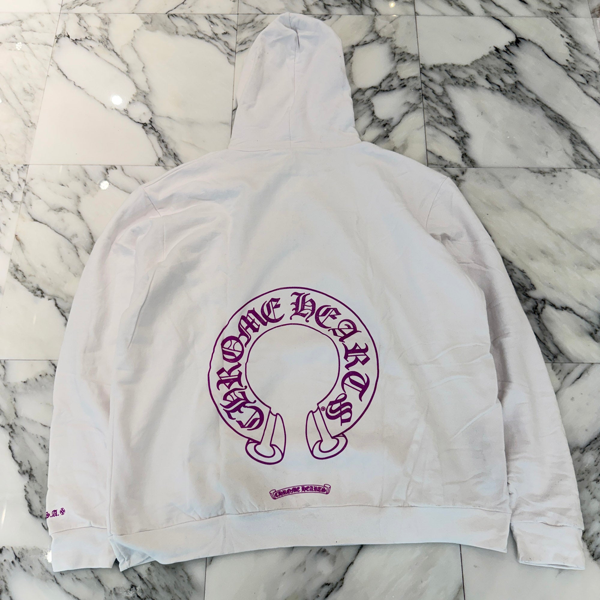 CHROME HEARTS 2024SS Online Limited Purple Glitter Hoodie Size XL クロムハーツ オンライン限定 パープルグリッターフーディー サイズXL
