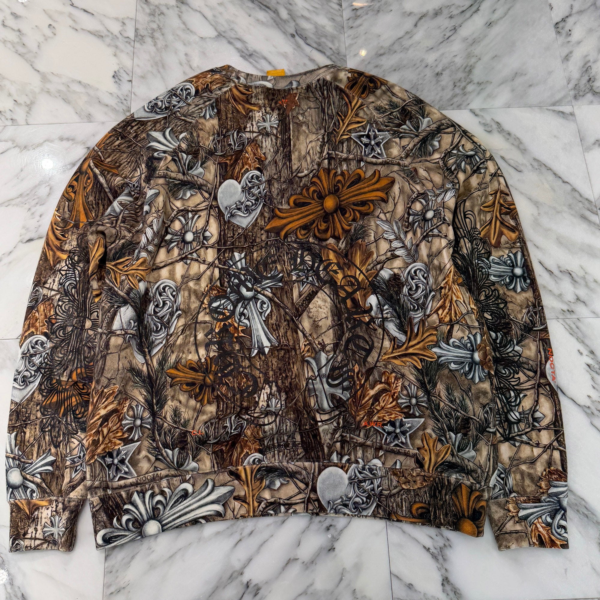 CHROME HEARTS × NIKE × Drake NOCTA 2026SS Camo Neck Logo Crewneck Sweatshirt Size XL クロムハーツ×ナイキ×ドレイク ノクタ カモネックロゴクルーネックスウェットシャツ サイズXL