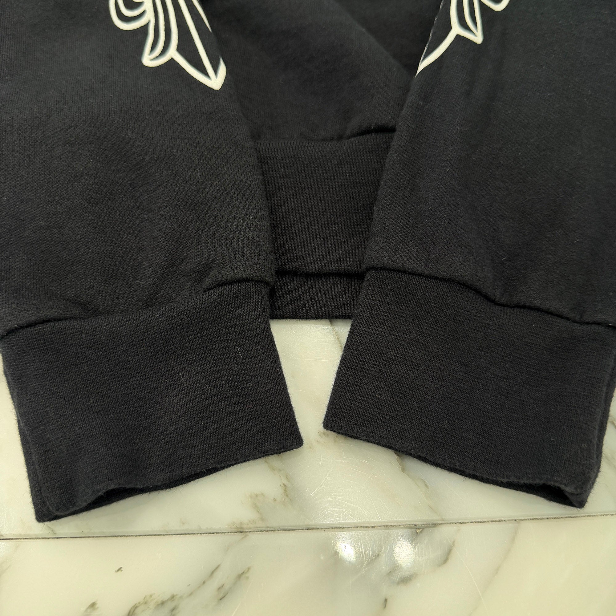 CHROME HEARTS Floral Cross Horseshoe Pullover Hoodie Size S クロムハーツ フローラルクロス ホースシュー プルオーバーフーディ サイズS