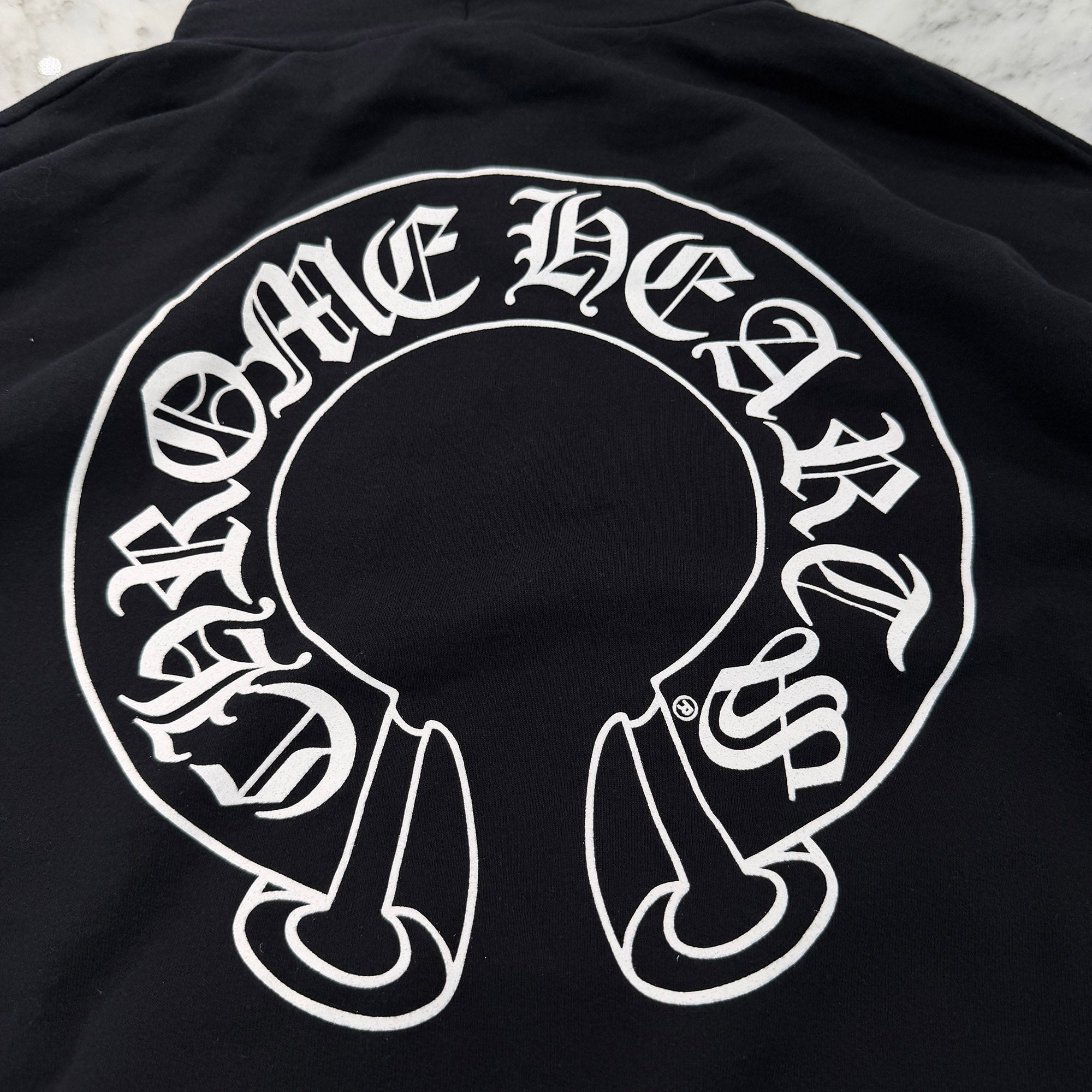 CHROME HEARTS Floral Cross Horseshoe Pullover Hoodie Size S クロムハーツ フローラルクロス ホースシュー プルオーバーフーディ サイズS