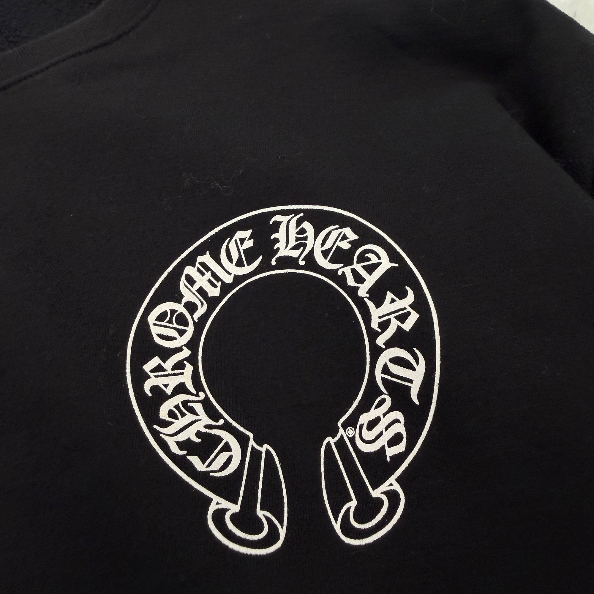 CHROME HEARTS Floral Cross Horseshoe Crewneck Sweat Shirts Size XXL クロムハーツ フローラルクロス ホースシュー クルーネック スウェットシャツ サイズXXL