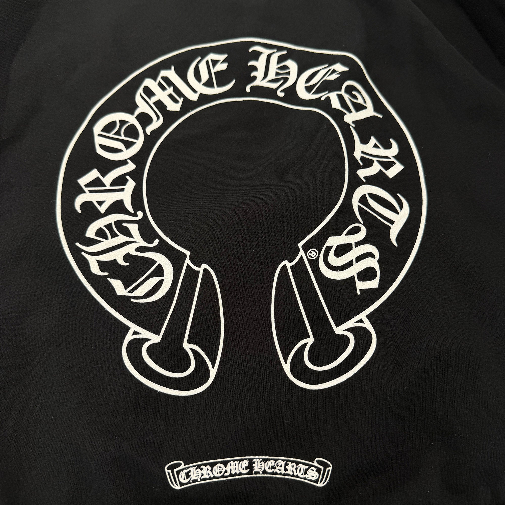 CHROME HEARTS Floral Cross Horseshoe Crewneck Sweat Shirts Size XXL クロムハーツ フローラルクロス ホースシュー クルーネック スウェットシャツ サイズXXL