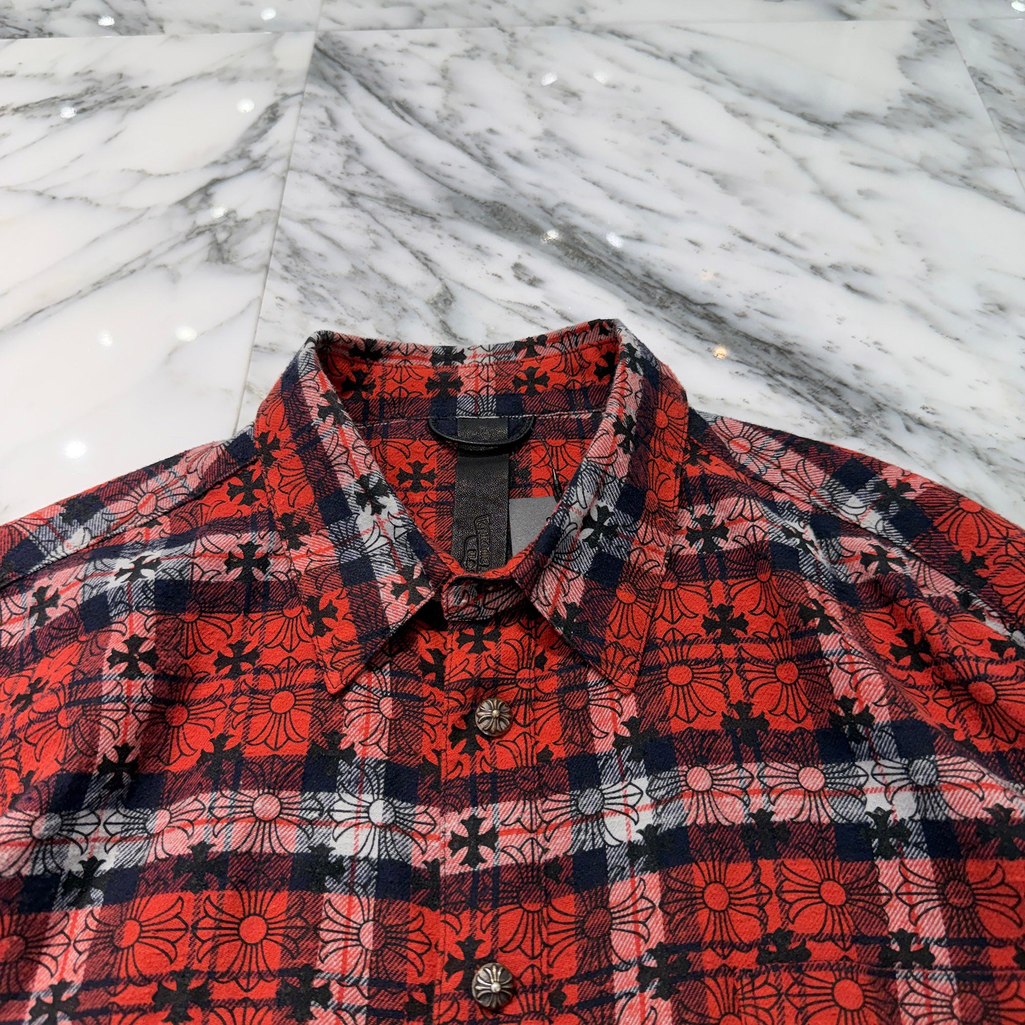 CHROME HEARTS Y NOT Loose Ends Check Shirt Size XXL クロムハーツ ワイノット ルーズエンド チェックシャツ サイズXXL