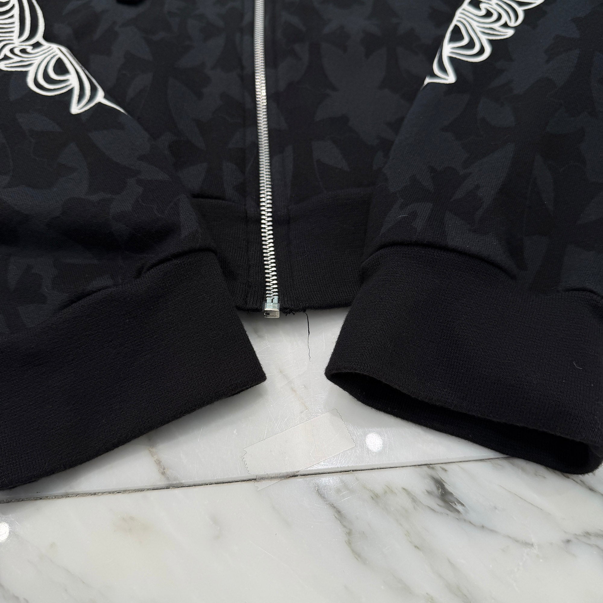 CHROME HEARTS 2024SS Graveyard Cemetery Cross Zip Up Hoodie Size XL クロムハーツ グレイブヤード セメタリークロス ジップアップフーディ 総柄 サイズXL