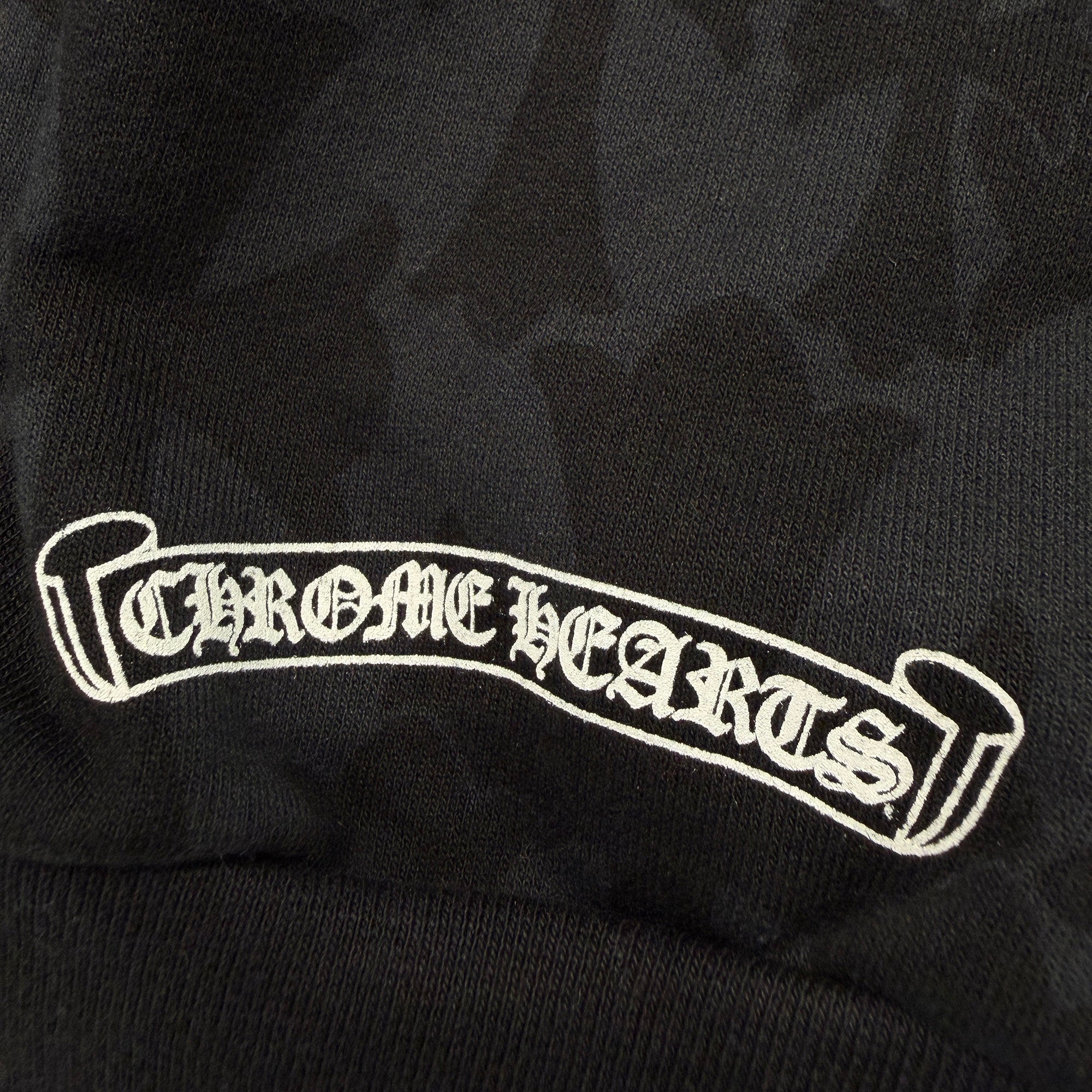 トップス CHROME HEARTS Chrome Hearts Multi Color Cross Cemetery Zip Up Hoodie Black