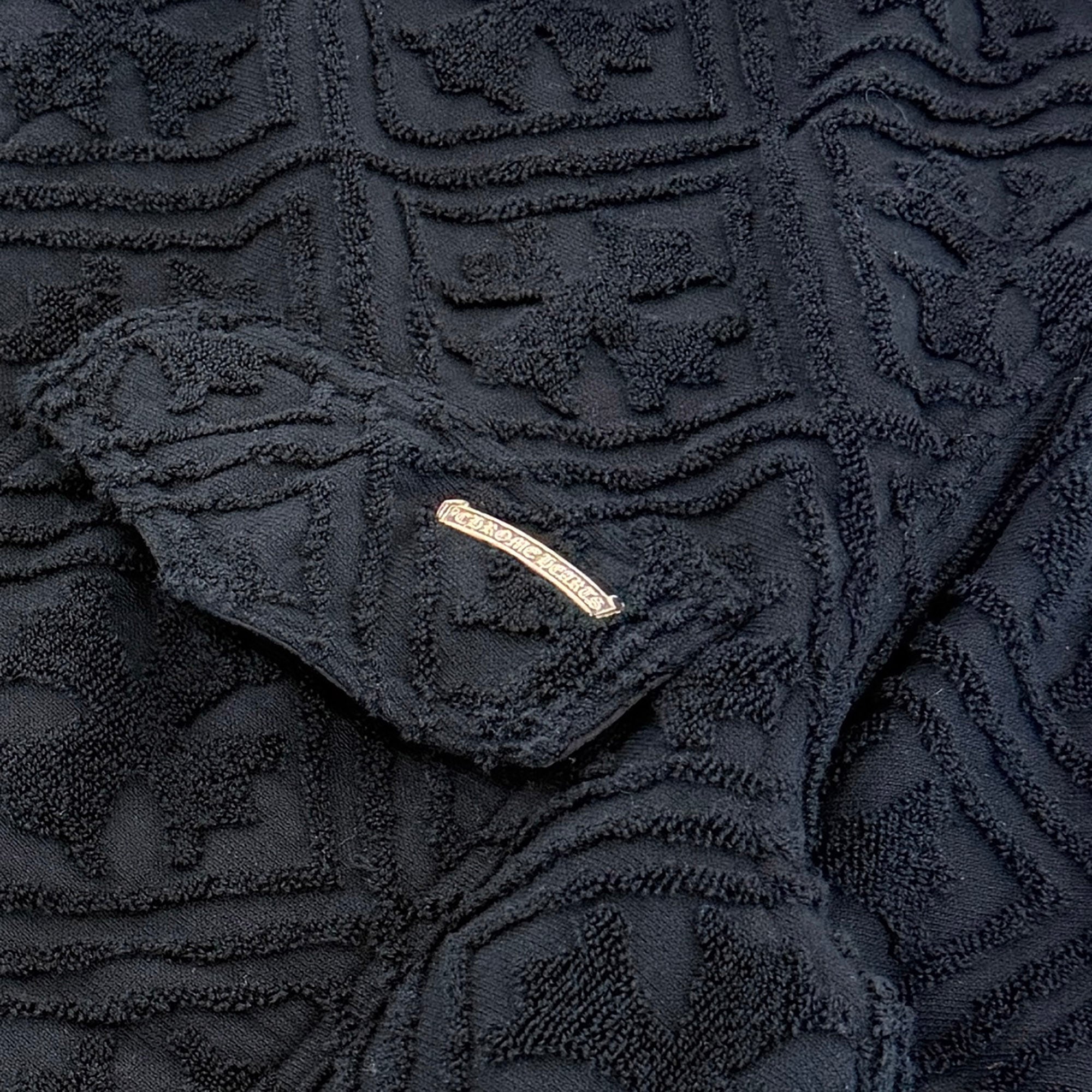 CHROME HEARTS Y NOT CH Plus Pattern Pile Terry Shirt Size XL クロムハーツ ワイノット CHプラス総柄 パイル地 テリー シャツ サイズXL