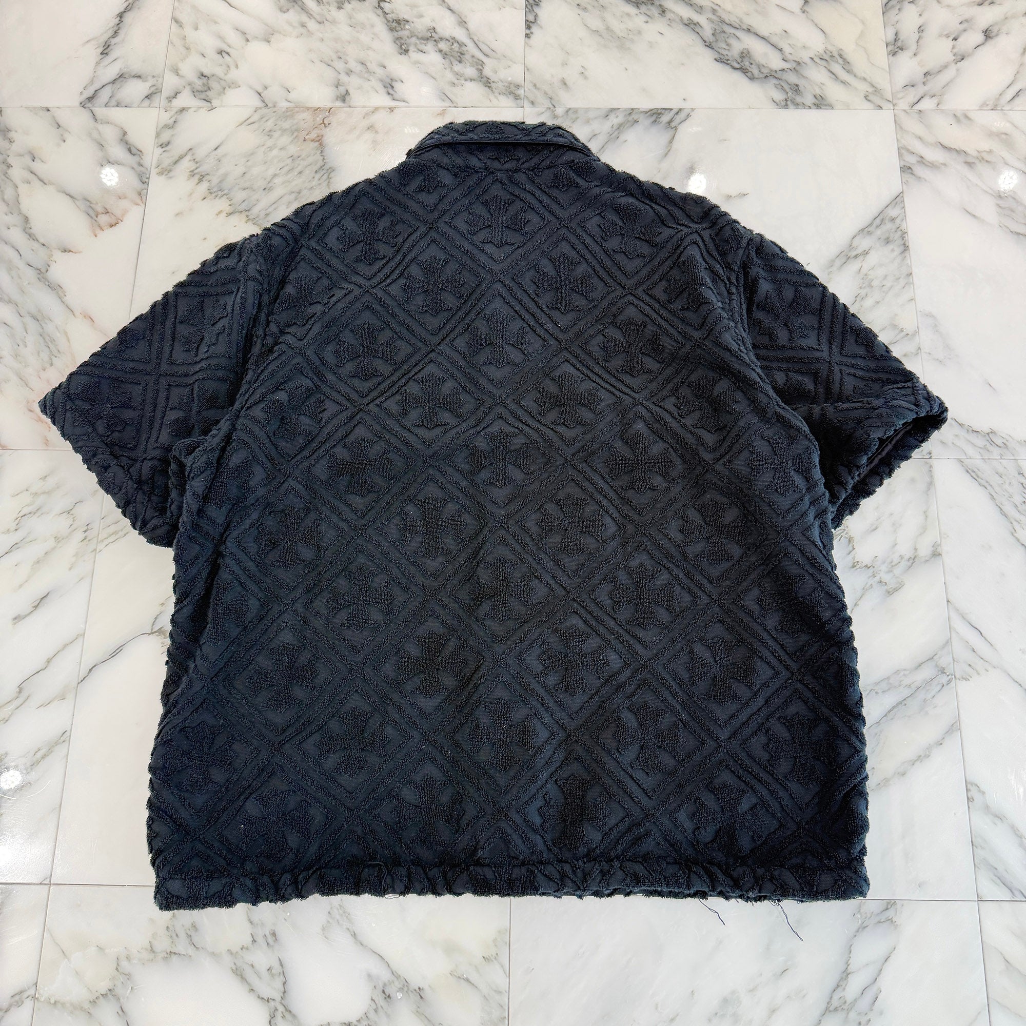 CHROME HEARTS Y NOT CH Plus Pattern Pile Terry Shirt Size XL クロムハーツ ワイノット CHプラス総柄 パイル地 テリー シャツ サイズXL