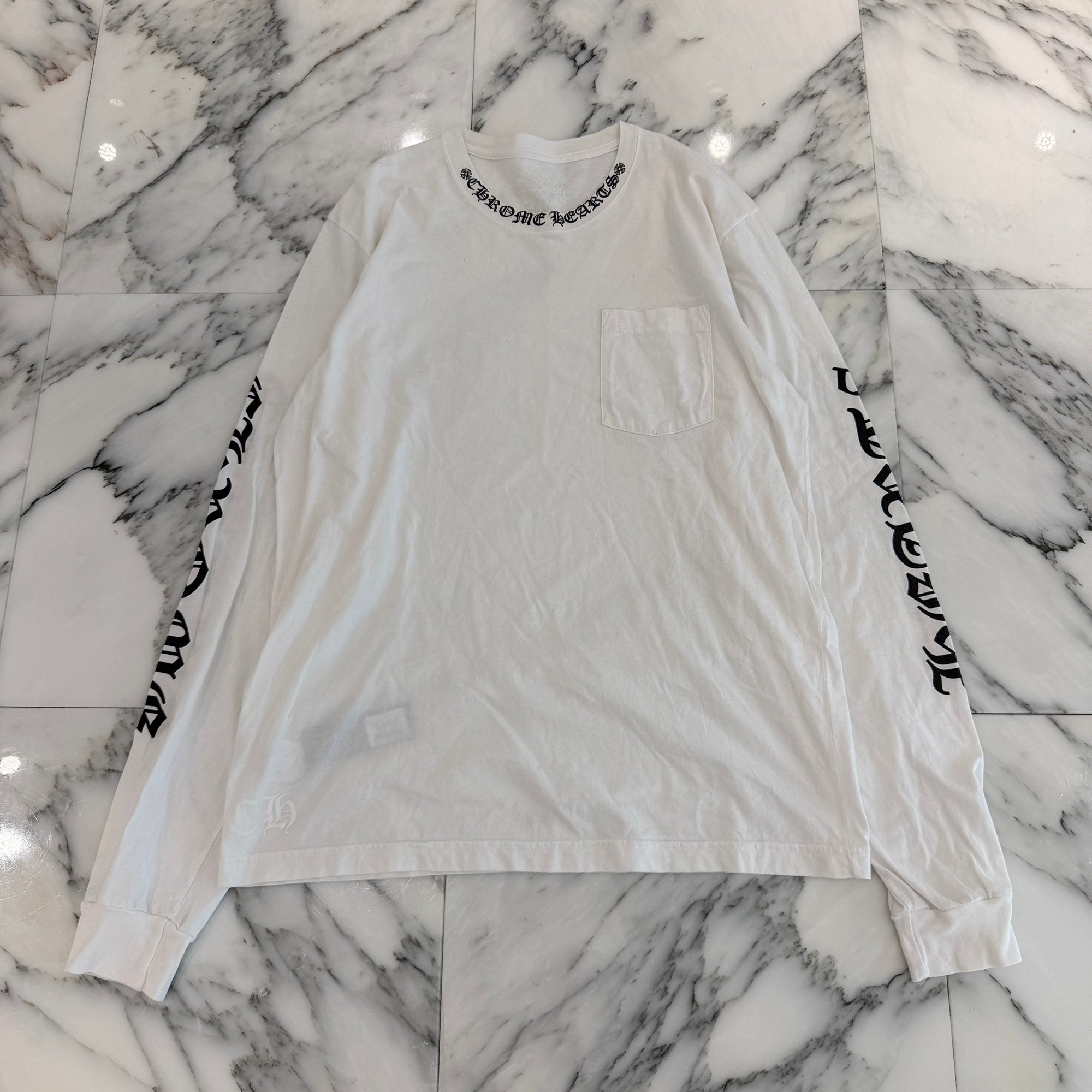CHROME HEARTS Neck Logo Long Sleeve Tee Size L クロムハーツ ネックロゴ ロングスリーブTシャツ サイズL