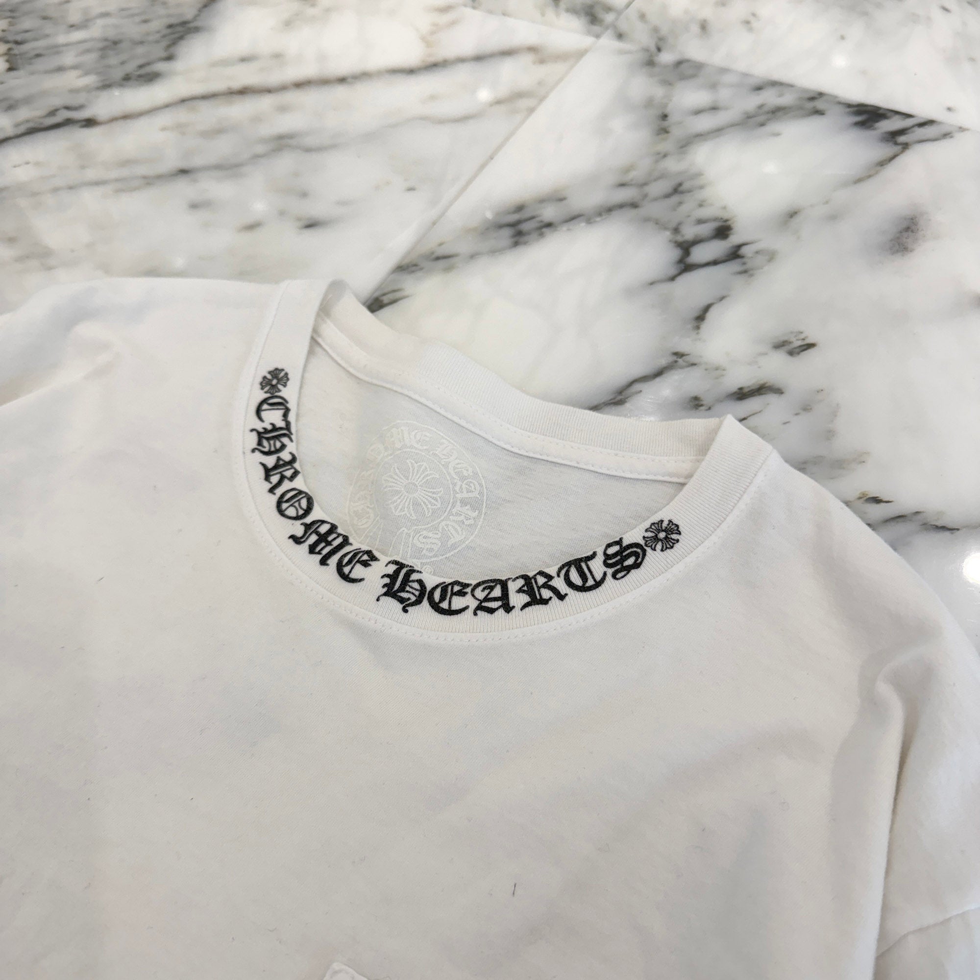 CHROME HEARTS Neck Logo Long Sleeve Tee Size L クロムハーツ ネックロゴ ロングスリーブTシャツ サイズL
