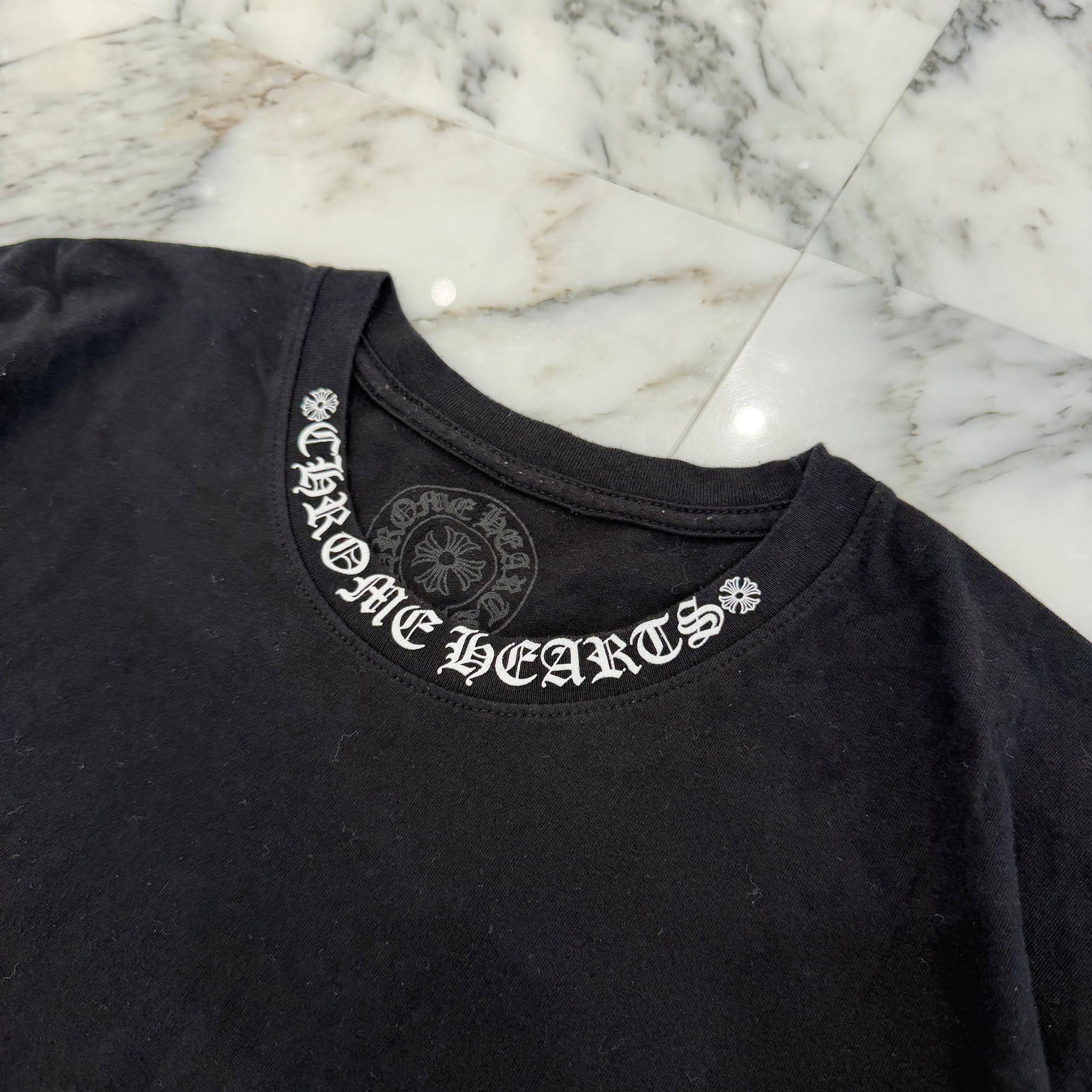 CHROME HEARTS Neck Logo Tee Size L クロムハーツ ネックロゴ Tシャツ サイズL